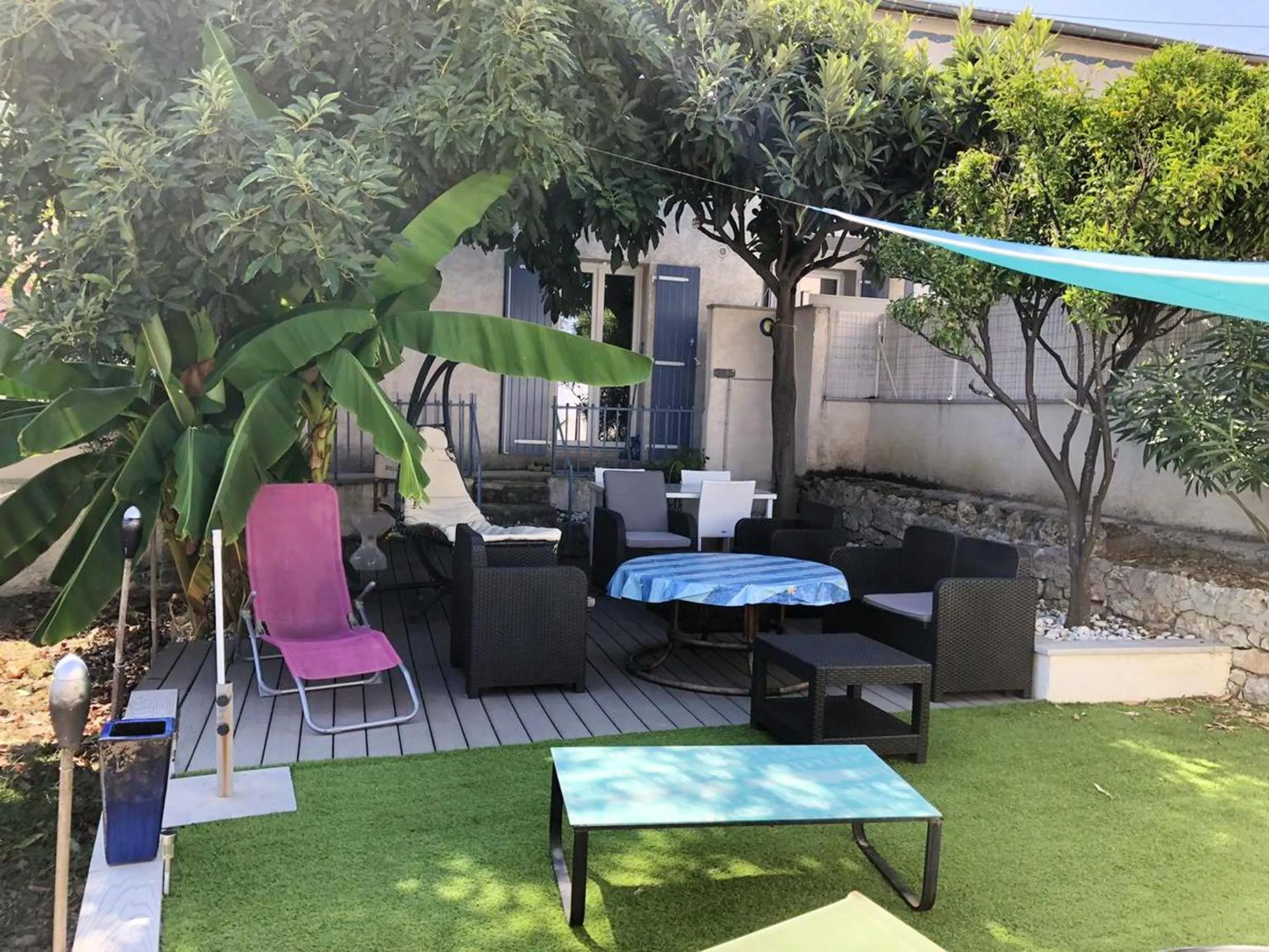 Balcony/Terrace in Appartement moderne à Antibes avec jardin et terrasse