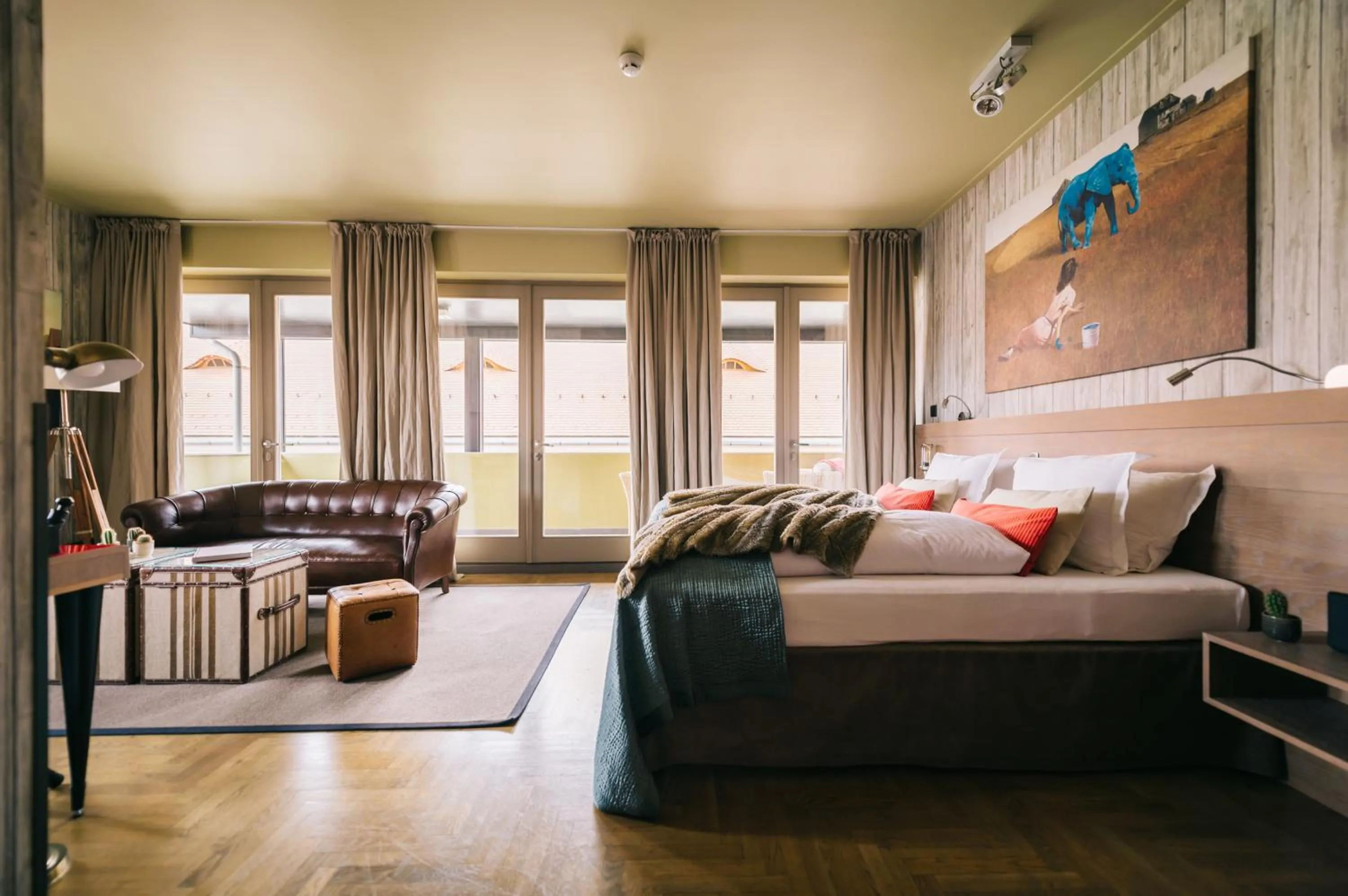 Living room, Bed in BALTAZÁR Boutique Hotel