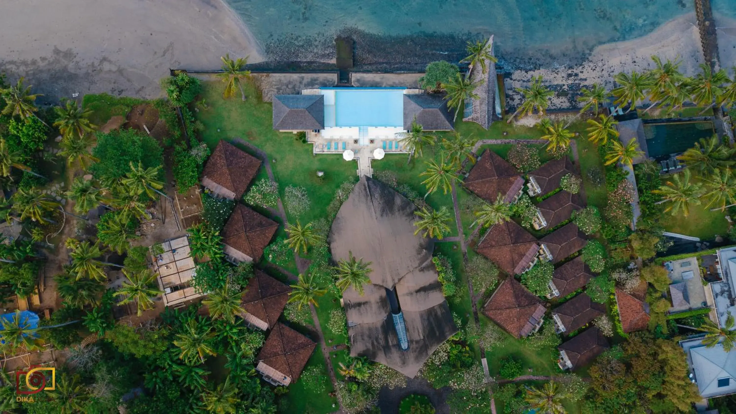 Bird's eye view in Lotus Bungalows Bird's eye view in Lotus Bungalows