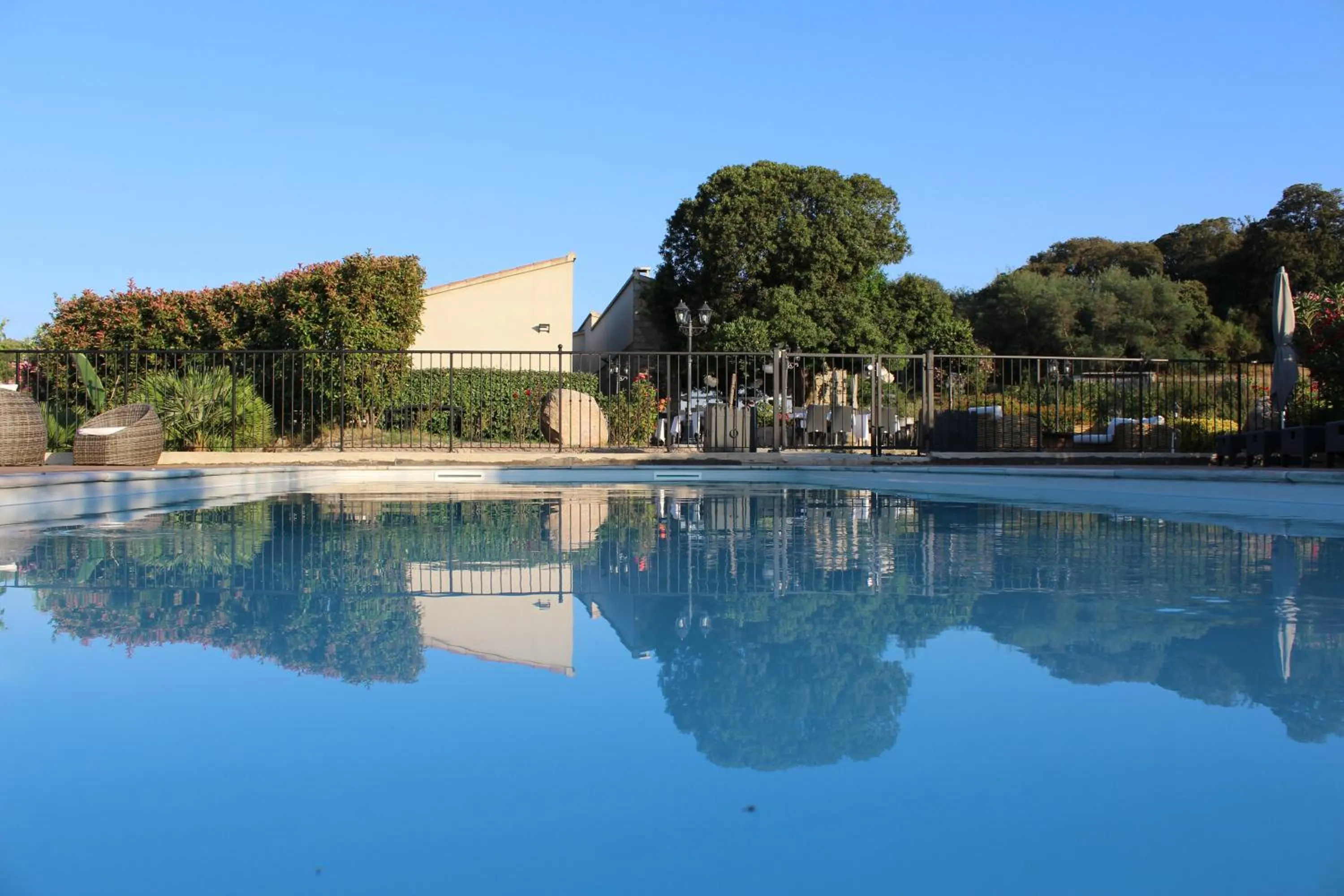Swimming pool in Hotel & Restaurant Les Bergeries d'Alata