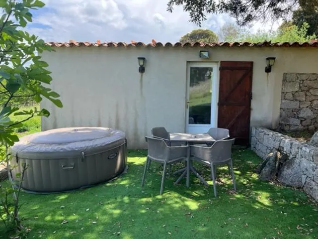 Patio in Hotel & Restaurant Les Bergeries d'Alata