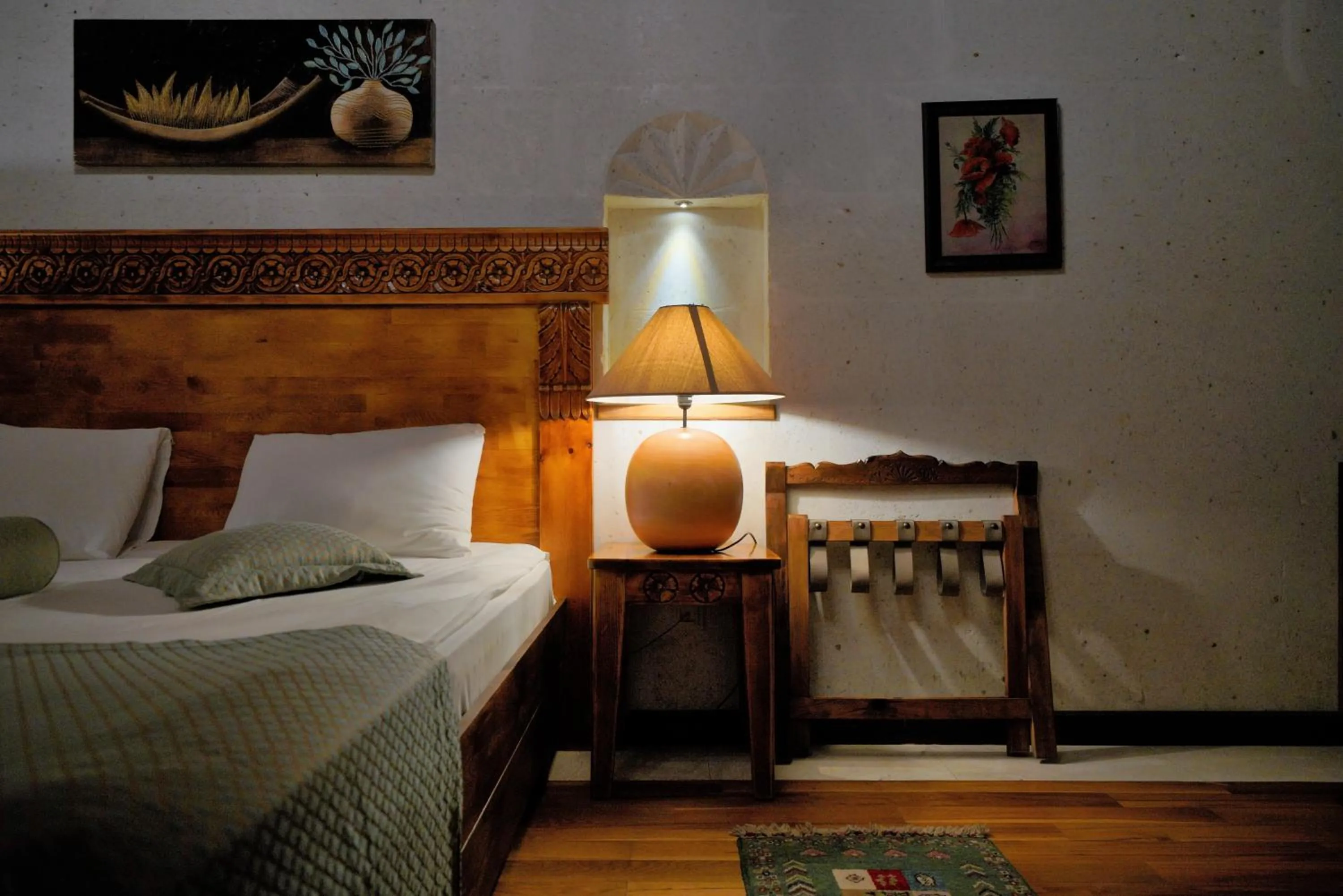 Bed in Mira Cappadocia Hotel