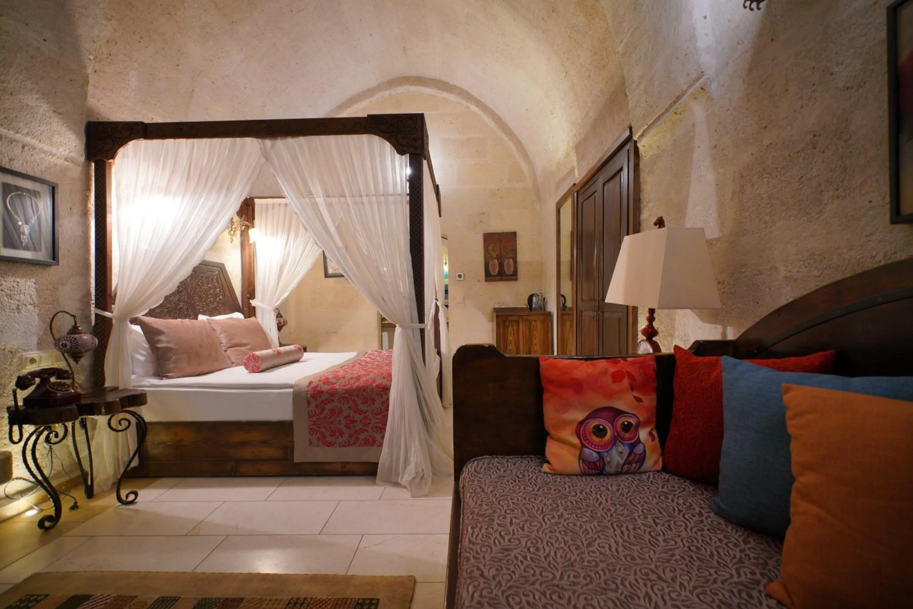 Bed in Mira Cappadocia Hotel