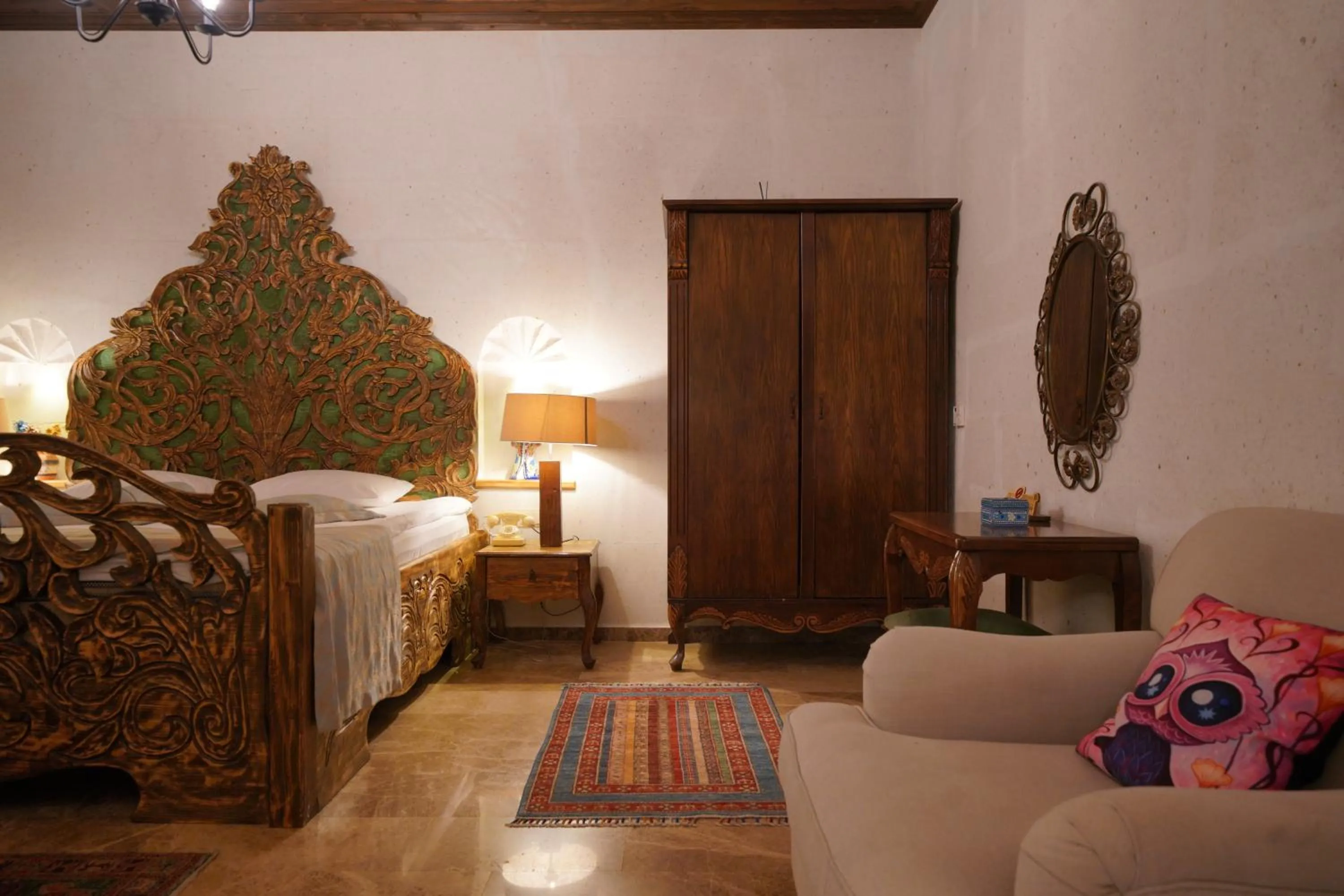 Bed in Mira Cappadocia Hotel