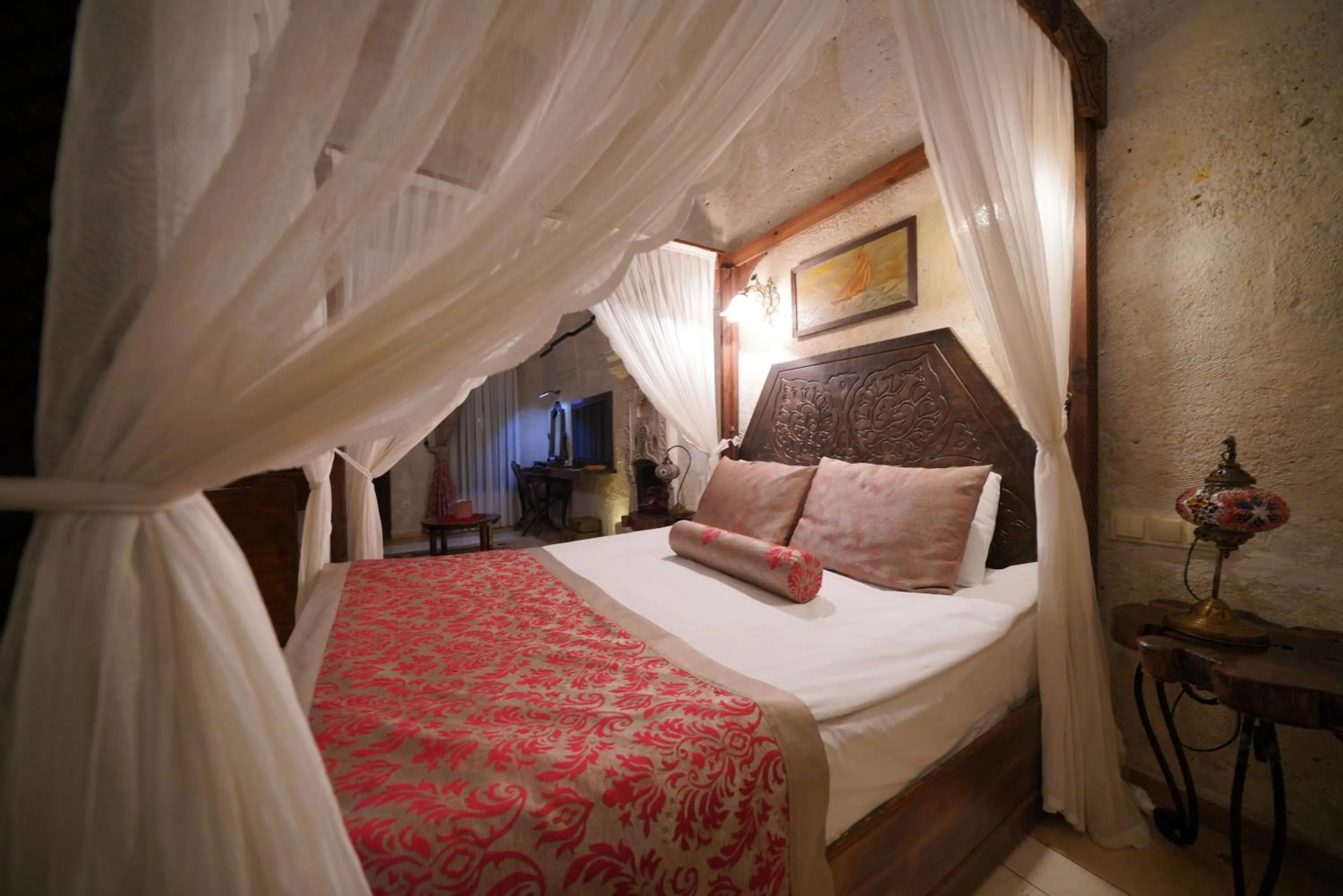 Bed in Mira Cappadocia Hotel