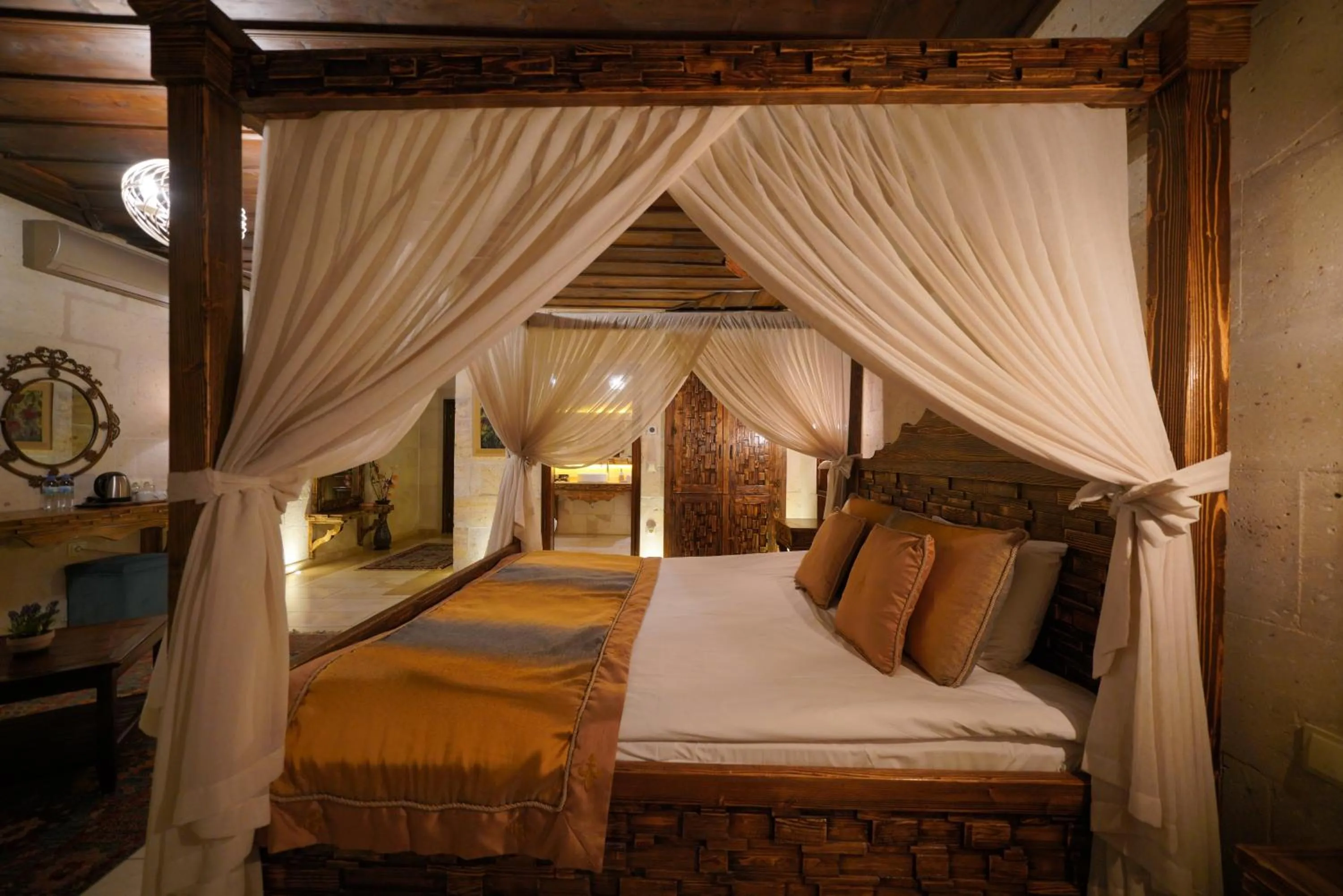 Bed in Mira Cappadocia Hotel