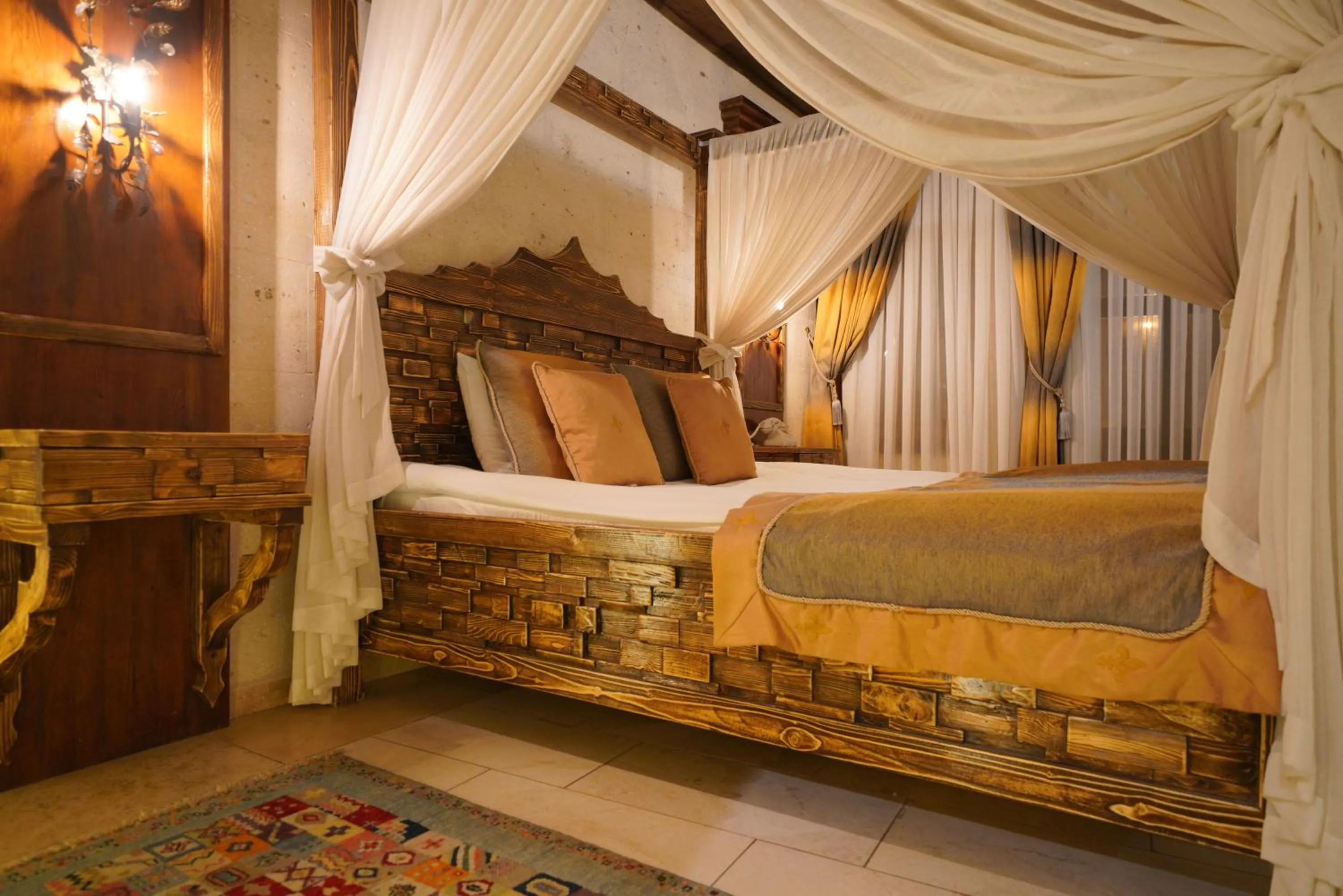 Bed in Mira Cappadocia Hotel