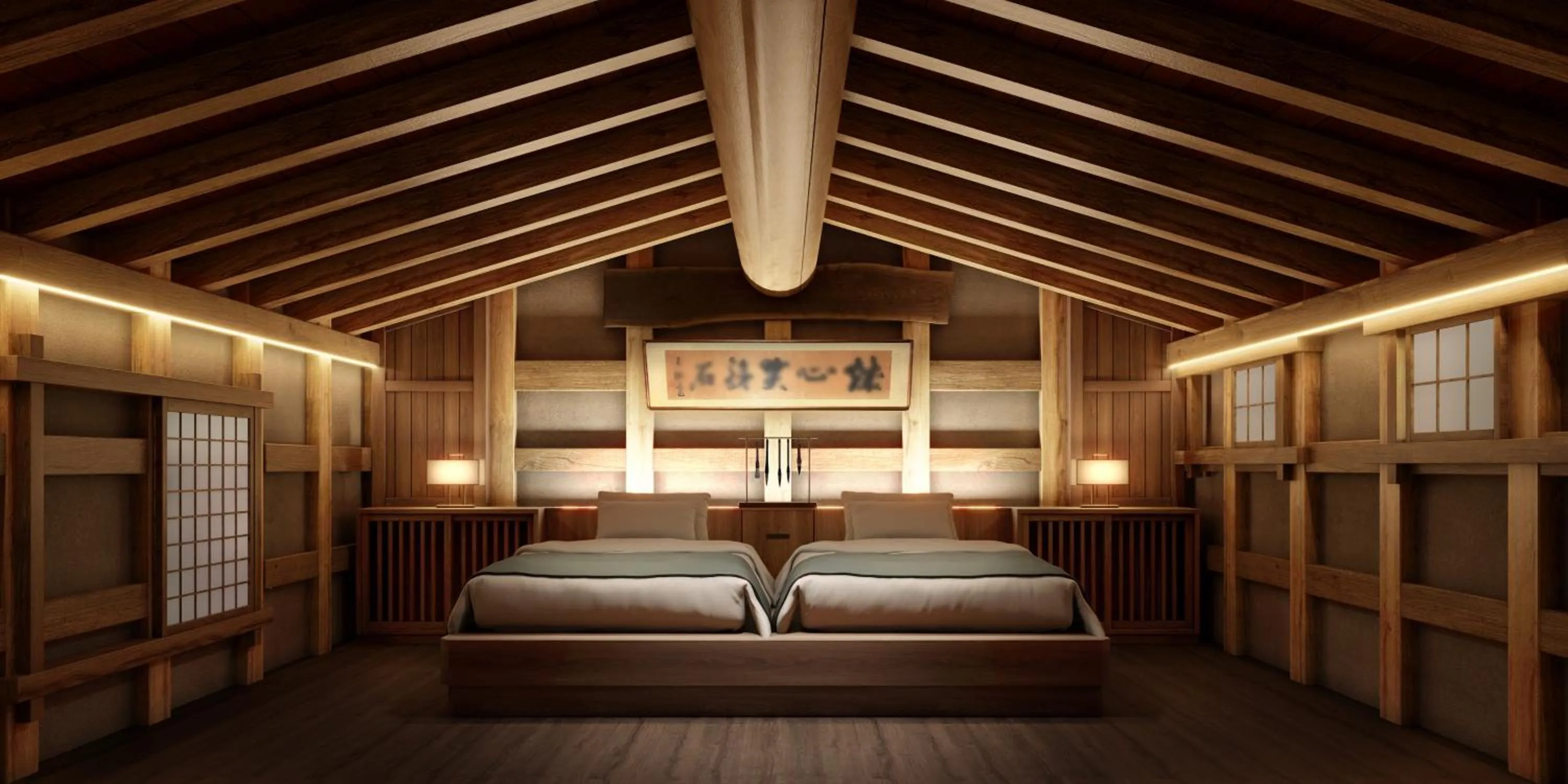 Photo of the whole room, Bed in wanoi KAKUNODATE