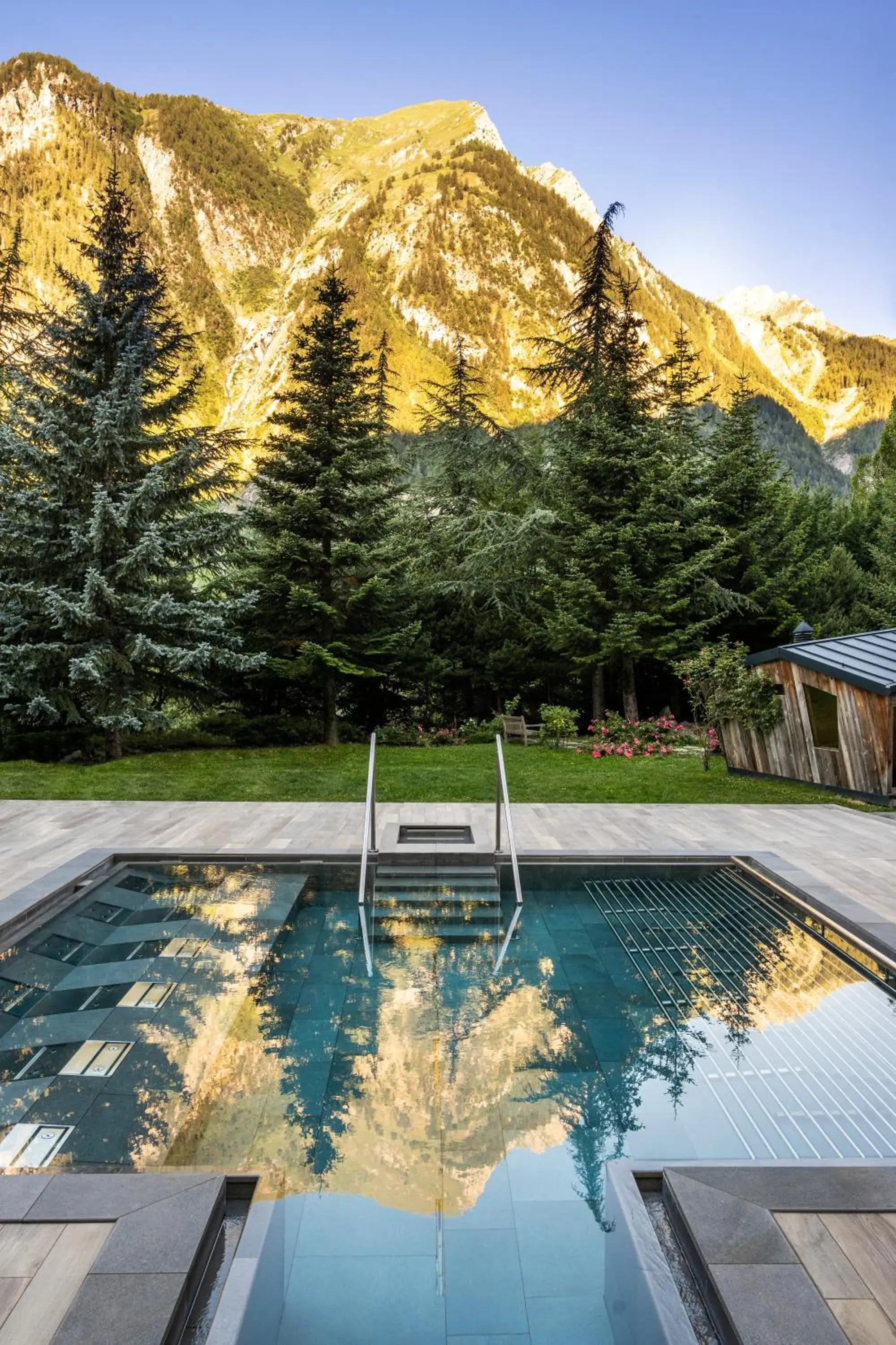 Garden view in QC Hotel Monte Bianco Garden view in QC Hotel Monte Bianco