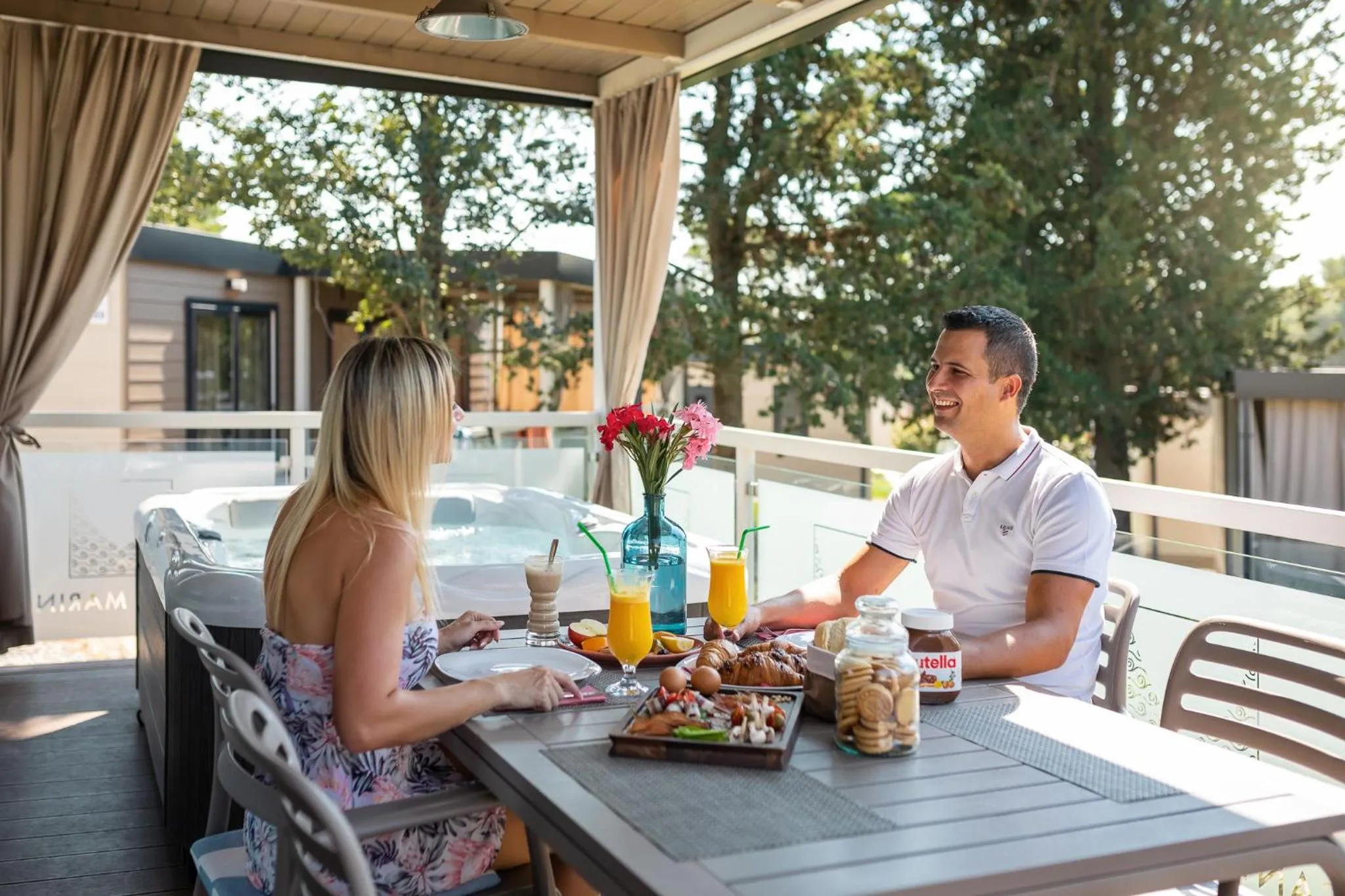 Balcony/Terrace in Premium Camping Homes Santa Marina, Lanterna