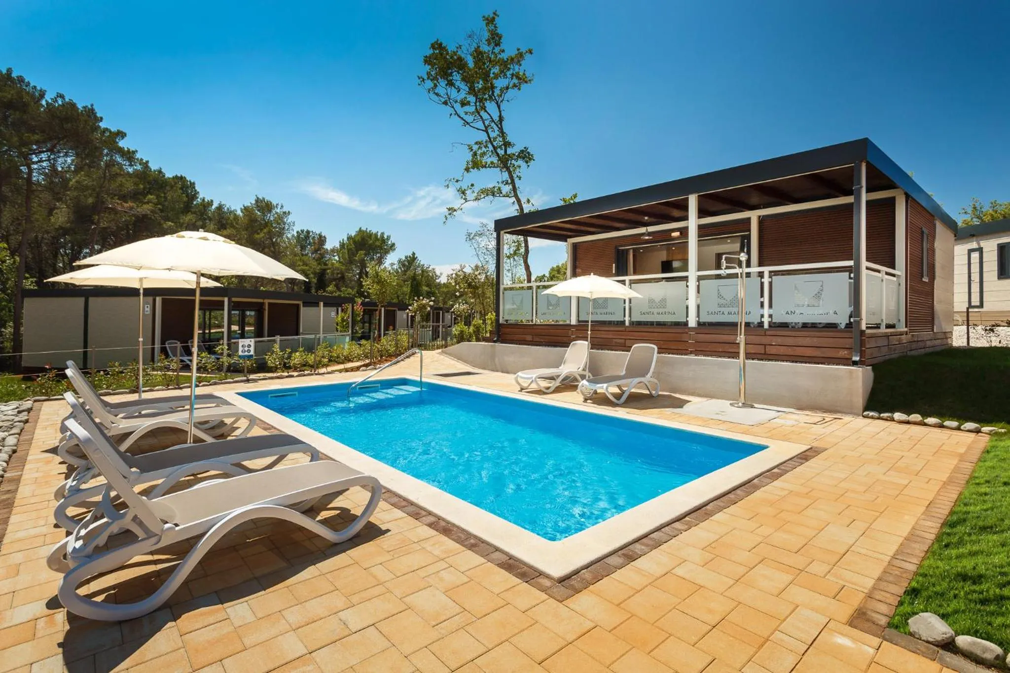 Swimming pool in Premium Camping Homes Santa Marina, Lanterna