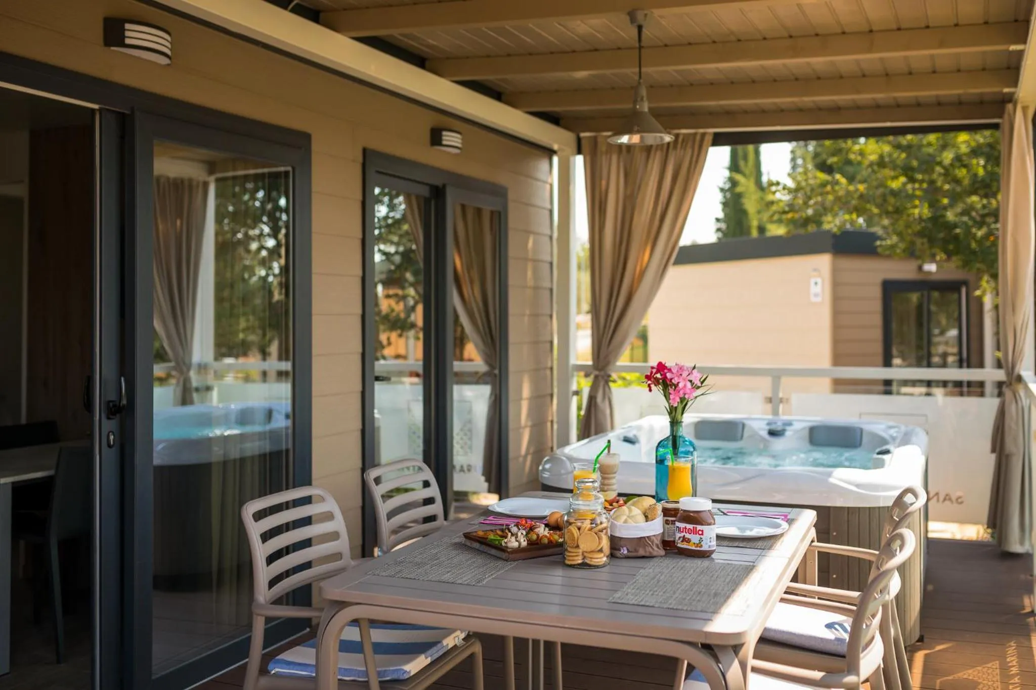 Balcony/Terrace in Premium Camping Homes Santa Marina, Lanterna