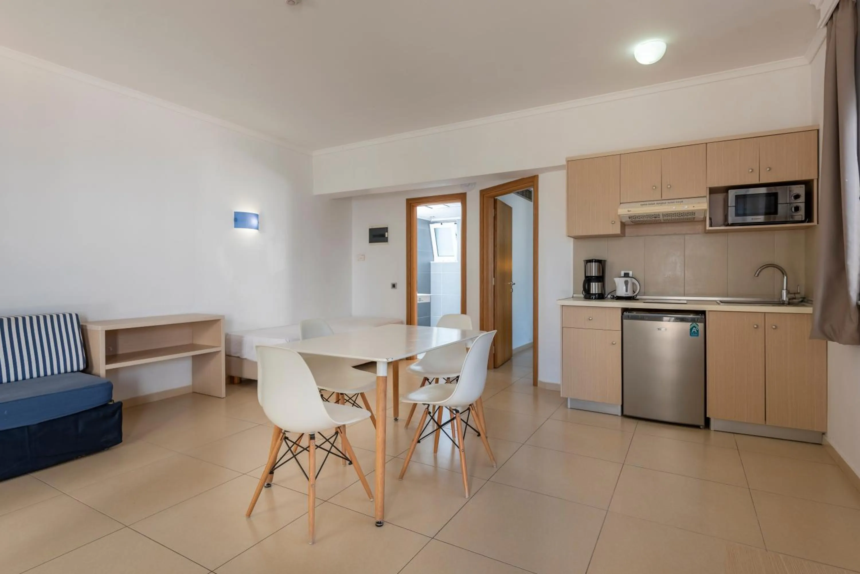 Kitchen or kitchenette in Aegean Blu Hotel & Apartments