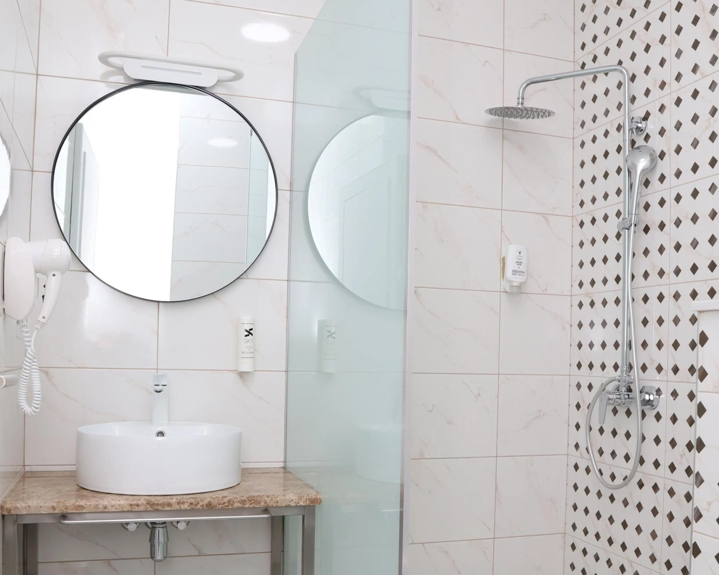 Shower in Sky Hotel