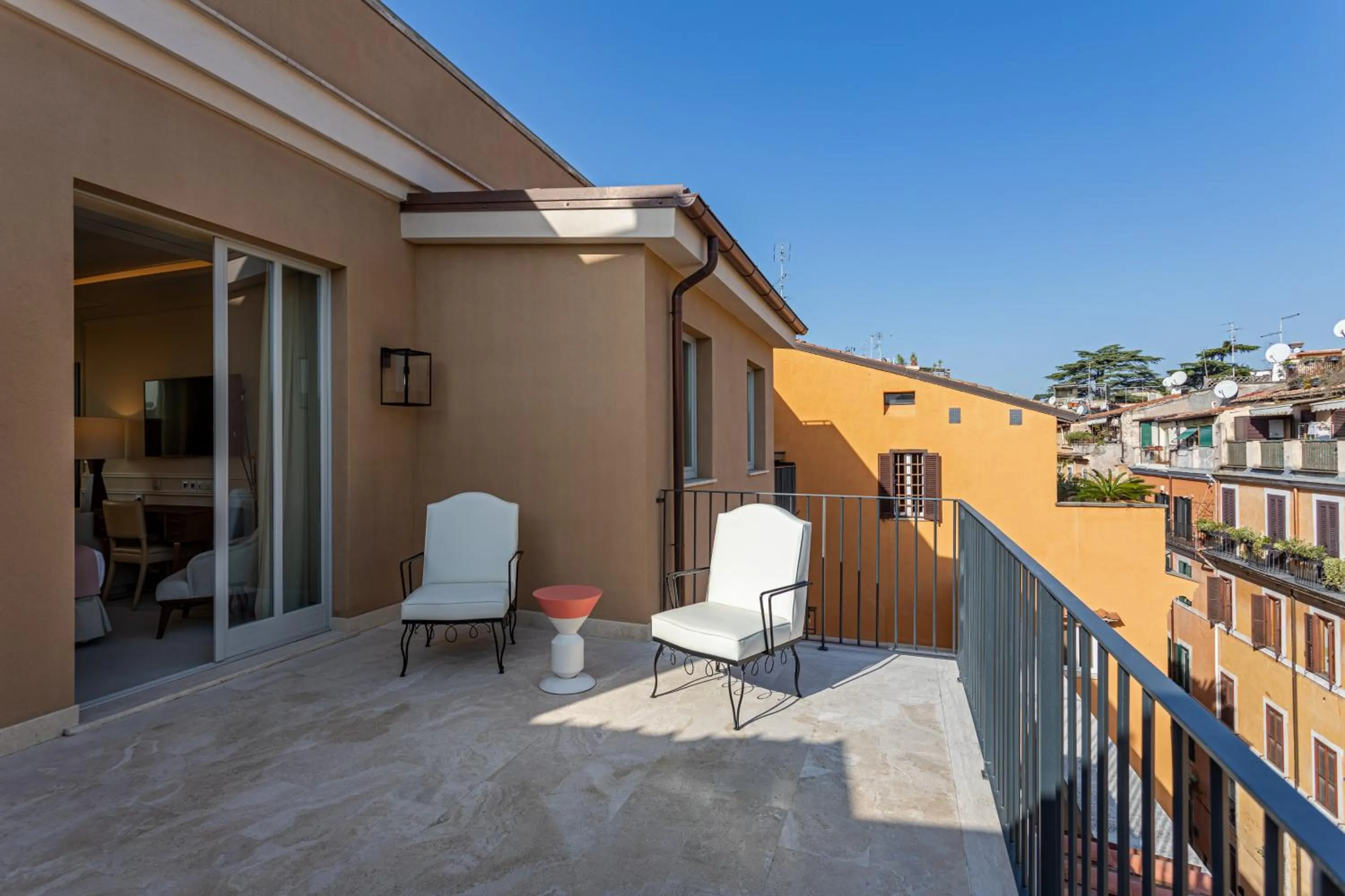 Balcony/Terrace in Room Mate Collection Gran Filippo, Rome-Fontana di Trevi