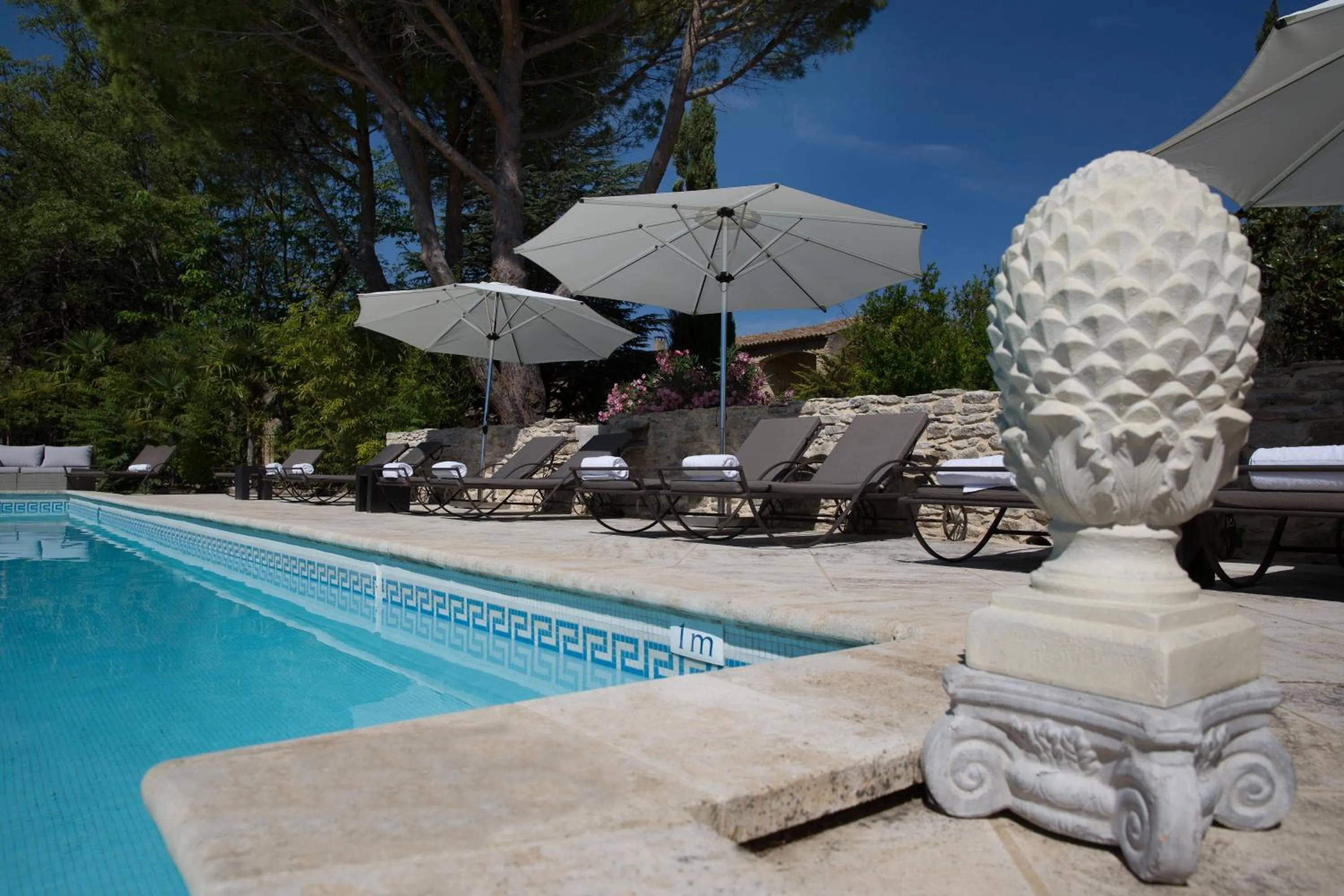 Swimming pool in Hostellerie Le Roy Soleil