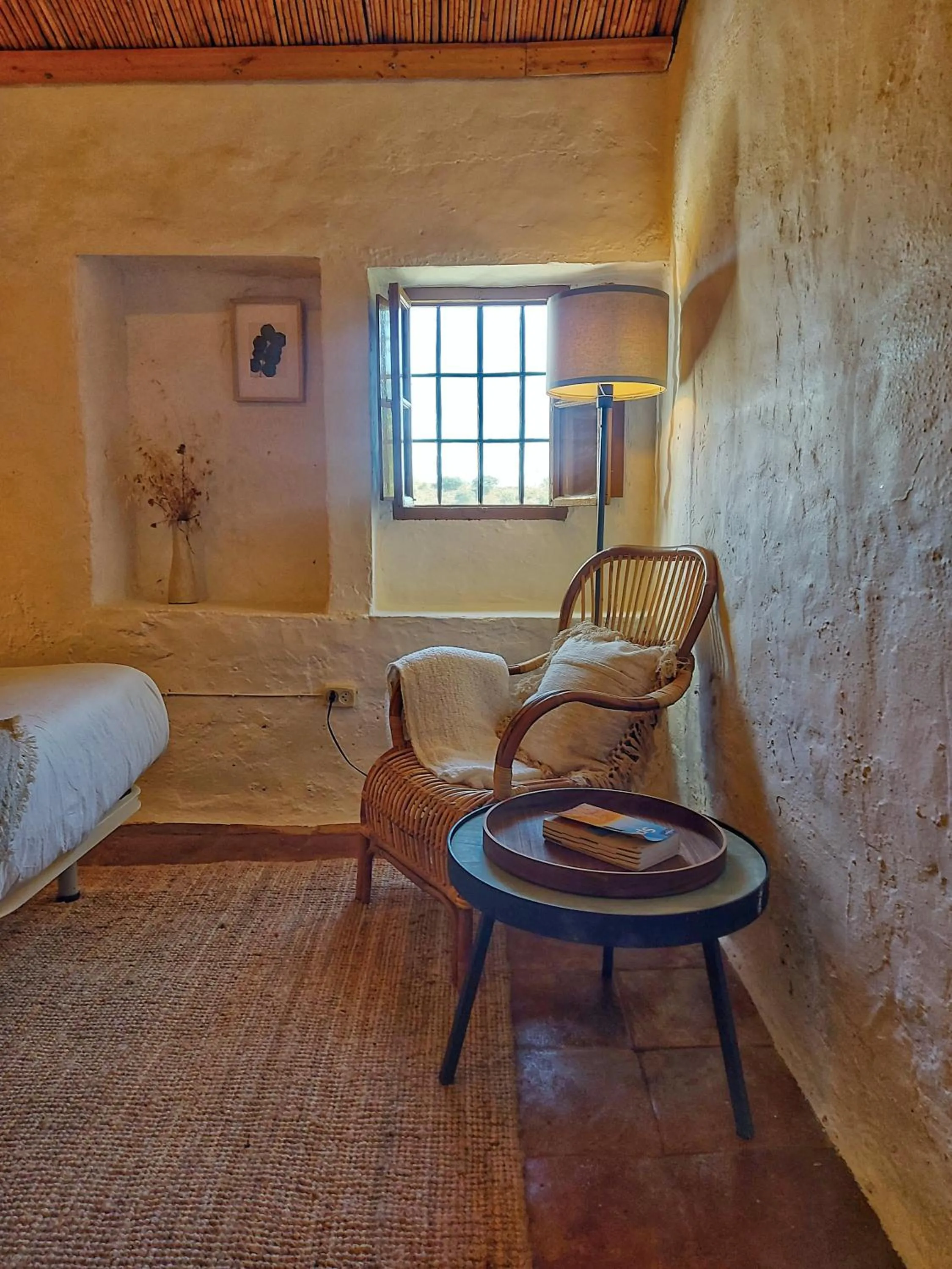 Seating area, Bed in Finca Serrato