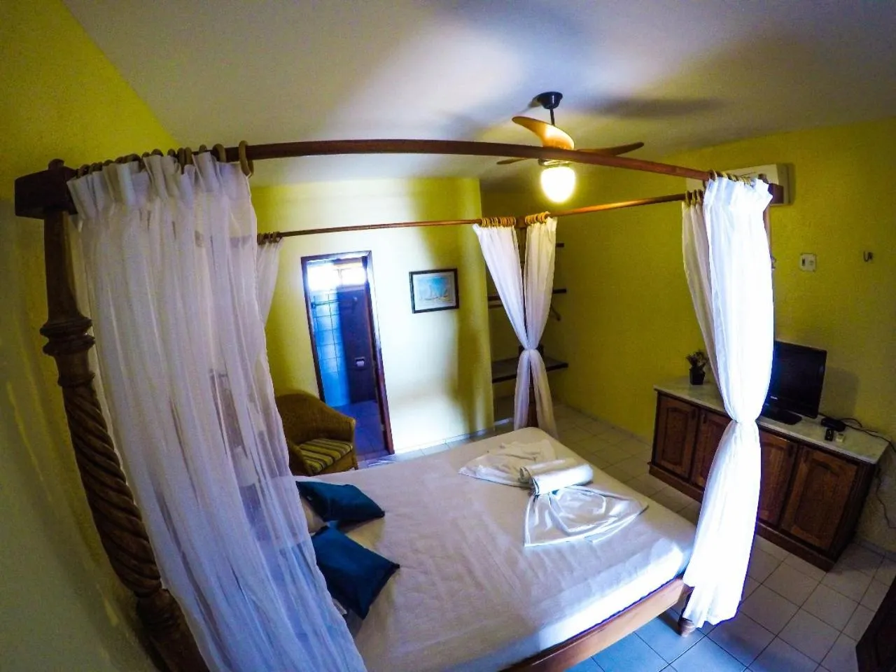 Bed in Pousada Azul Marinho