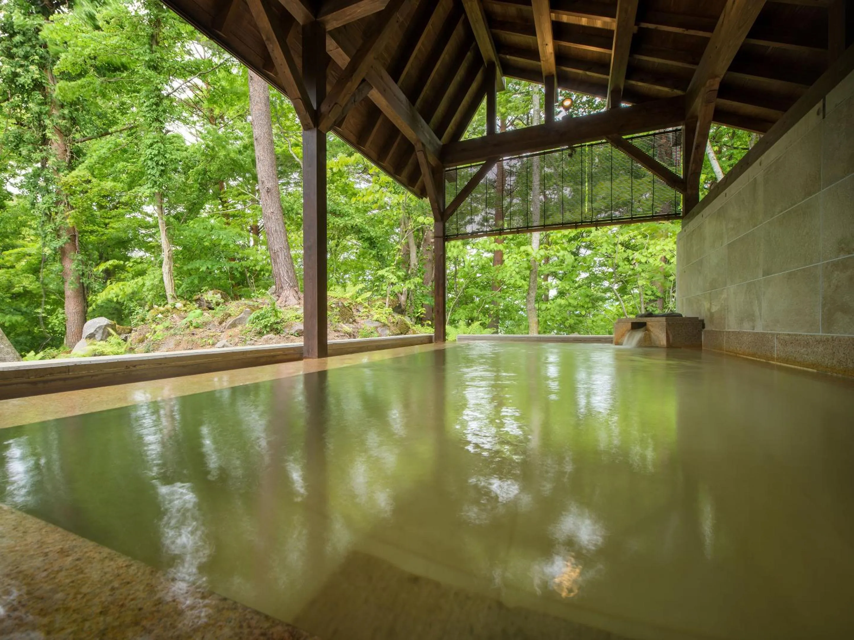Hot Spring Bath in Urabandai Lake Resort Geihinkan Nekoma Rikyu