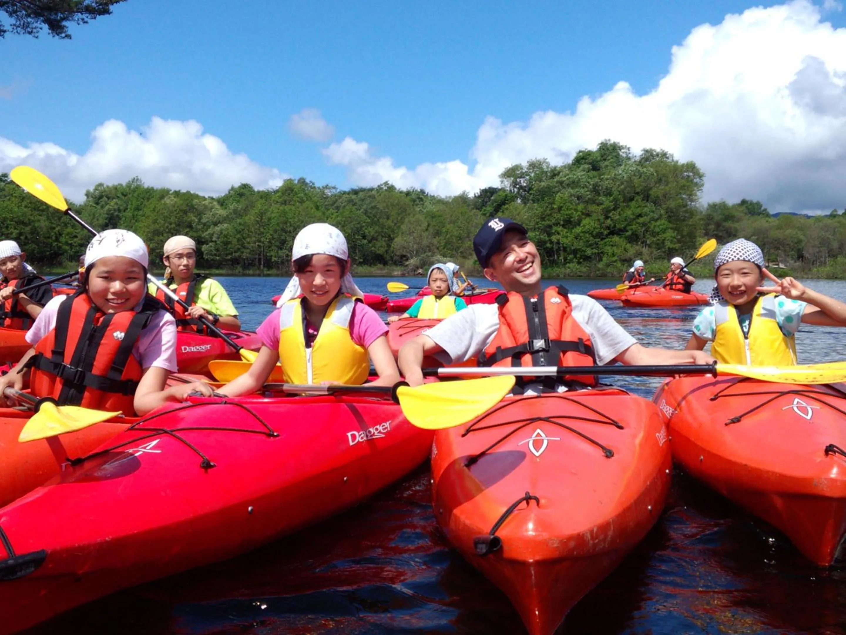 Canoeing in Urabandai Lake Resort Geihinkan Nekoma Rikyu