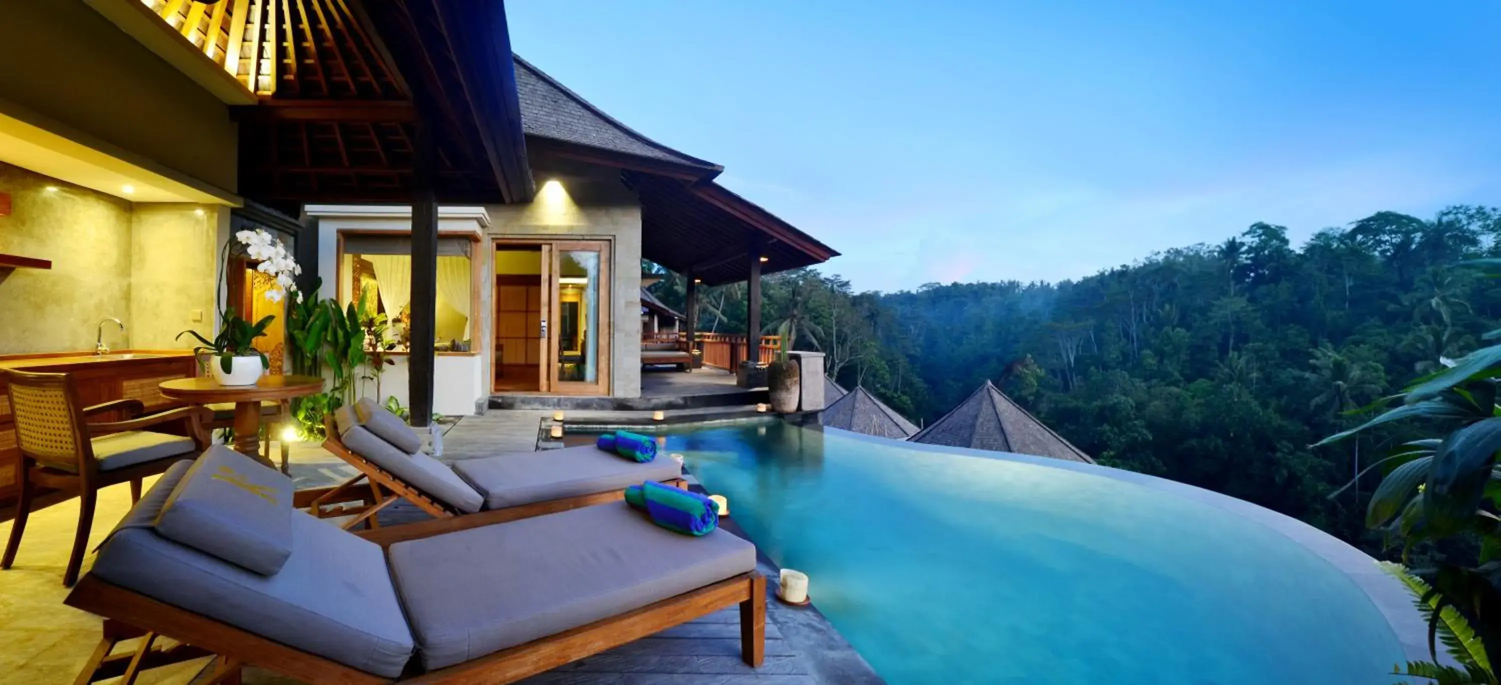Pool view in Kenran Resort Ubud By Soscomma Pool view in Kenran Resort Ubud By Soscomma