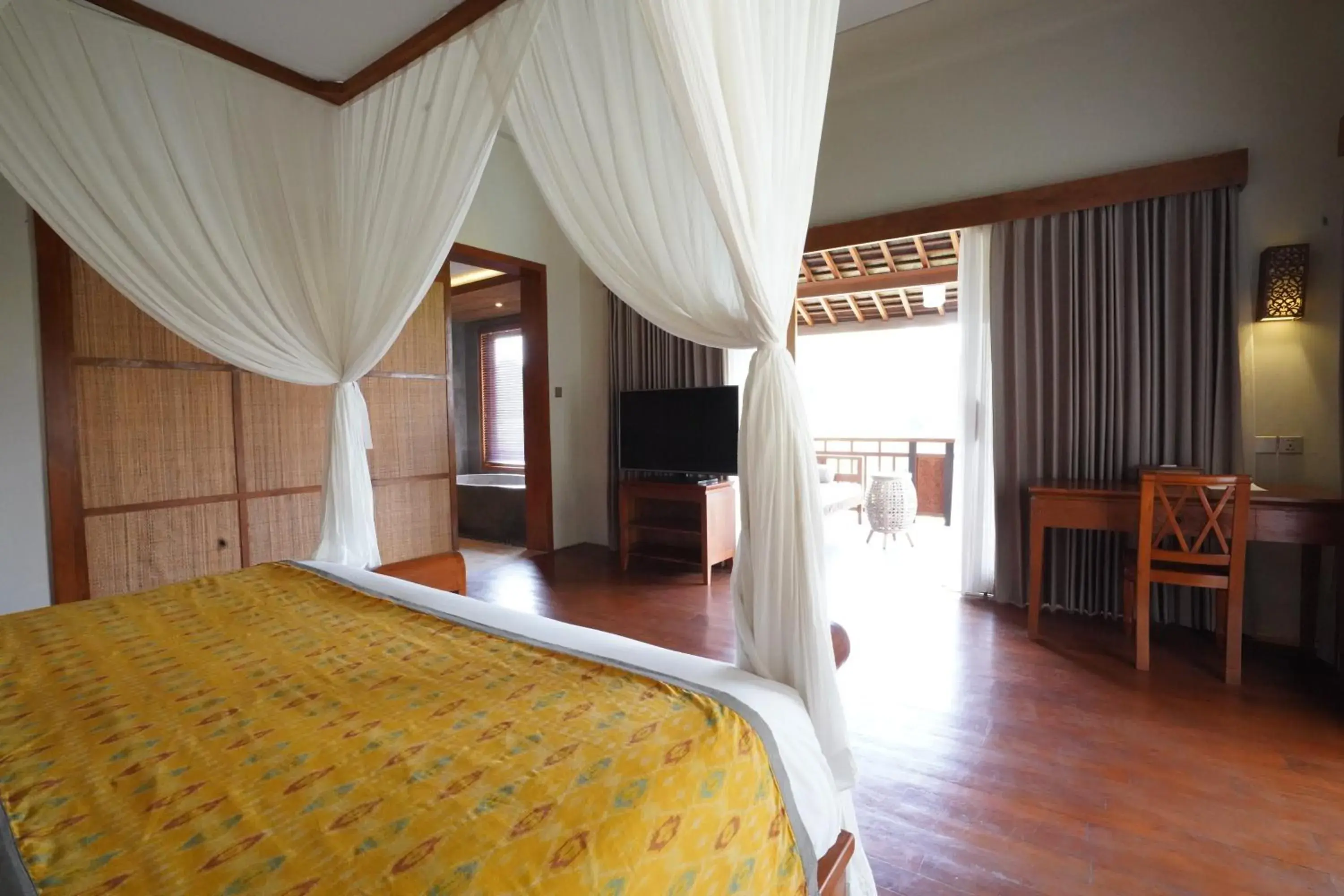 TV and multimedia, Bed in Kenran Resort Ubud By Soscomma TV and multimedia, Bed in Kenran Resort Ubud By Soscomma