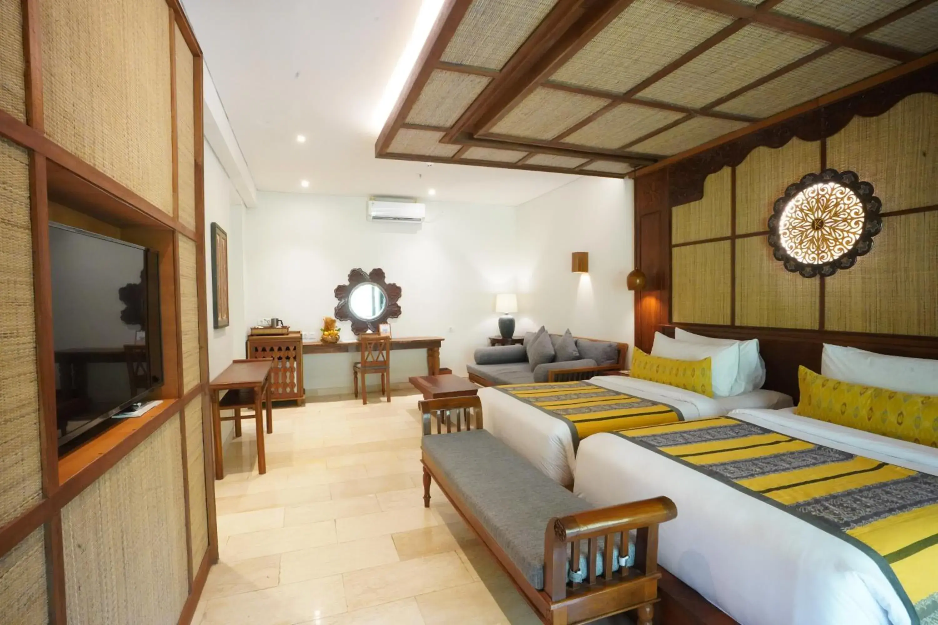 TV and multimedia, Bed in Kenran Resort Ubud By Soscomma TV and multimedia, Bed in Kenran Resort Ubud By Soscomma