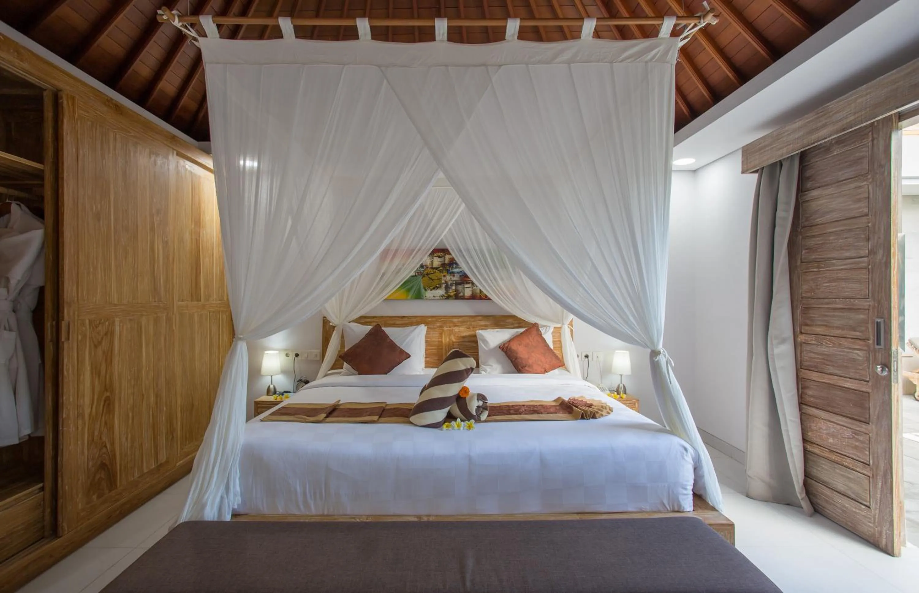 Bedroom, Bed in The Awandari Villas Seminyak - CHSE Certified
