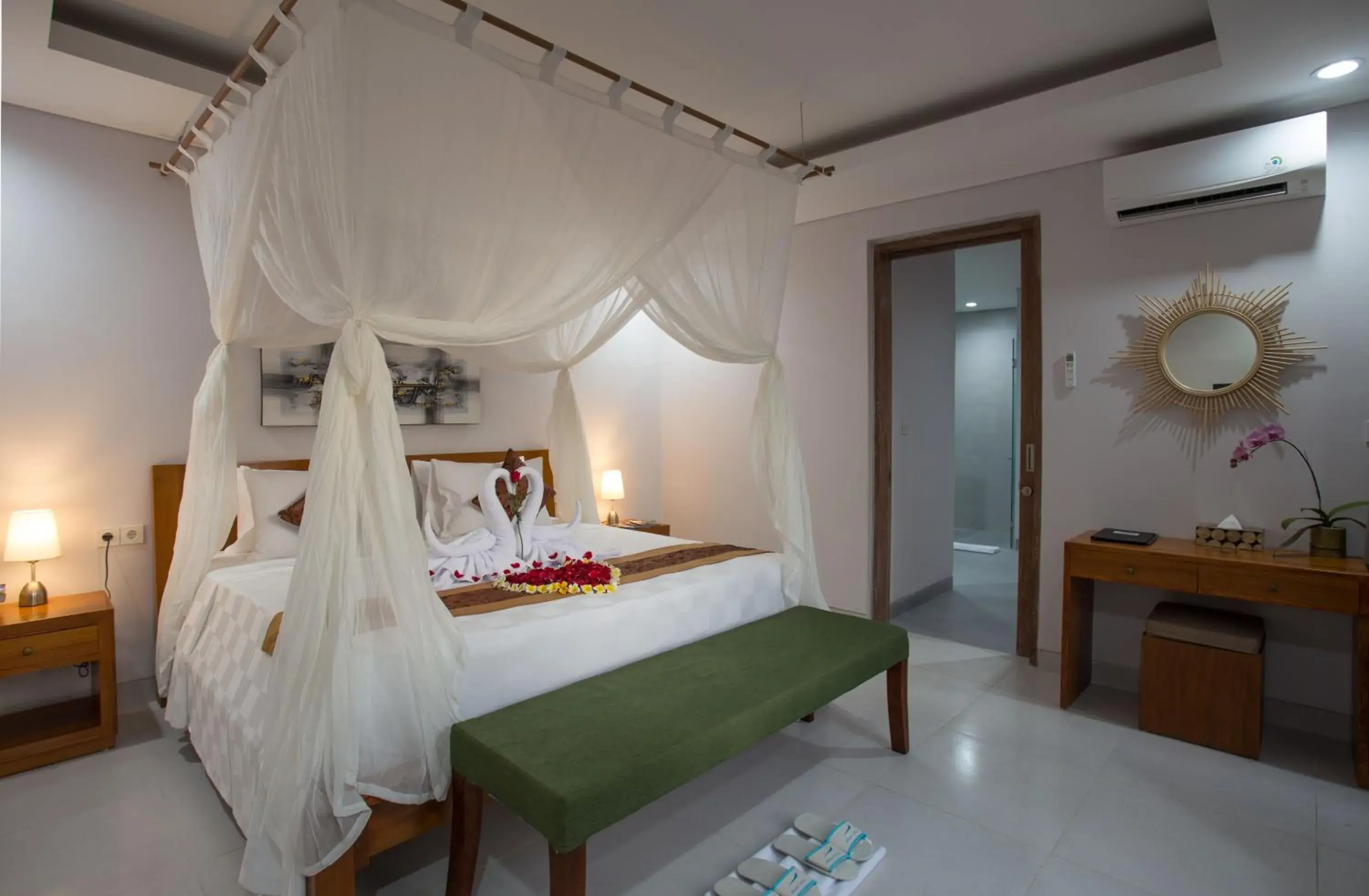 Bedroom, Bed in The Awandari Villas Seminyak - CHSE Certified Bedroom, Bed in The Awandari Villas Seminyak - CHSE Certified