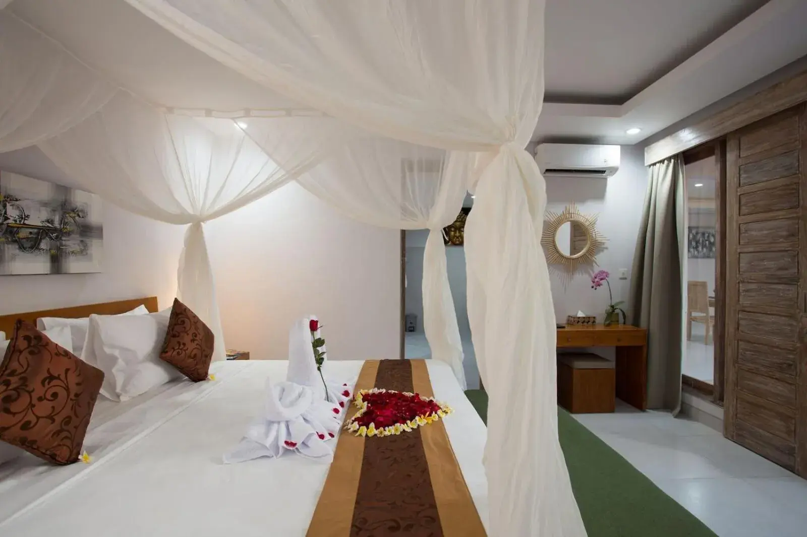 Bedroom, Bed in The Awandari Villas Seminyak - CHSE Certified Bedroom, Bed in The Awandari Villas Seminyak - CHSE Certified