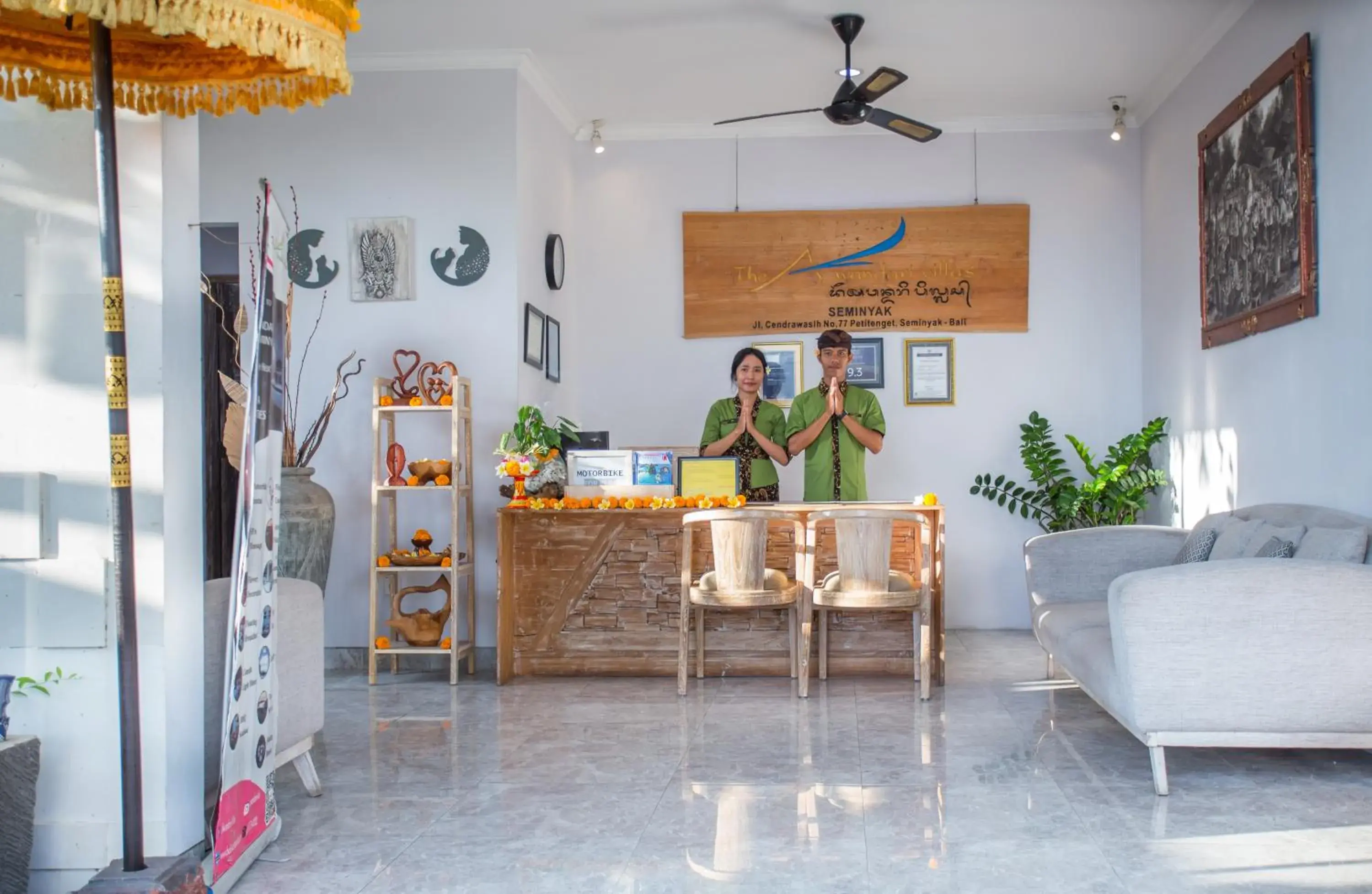 Lobby or reception in The Awandari Villas Seminyak - CHSE Certified Lobby or reception in The Awandari Villas Seminyak - CHSE Certified