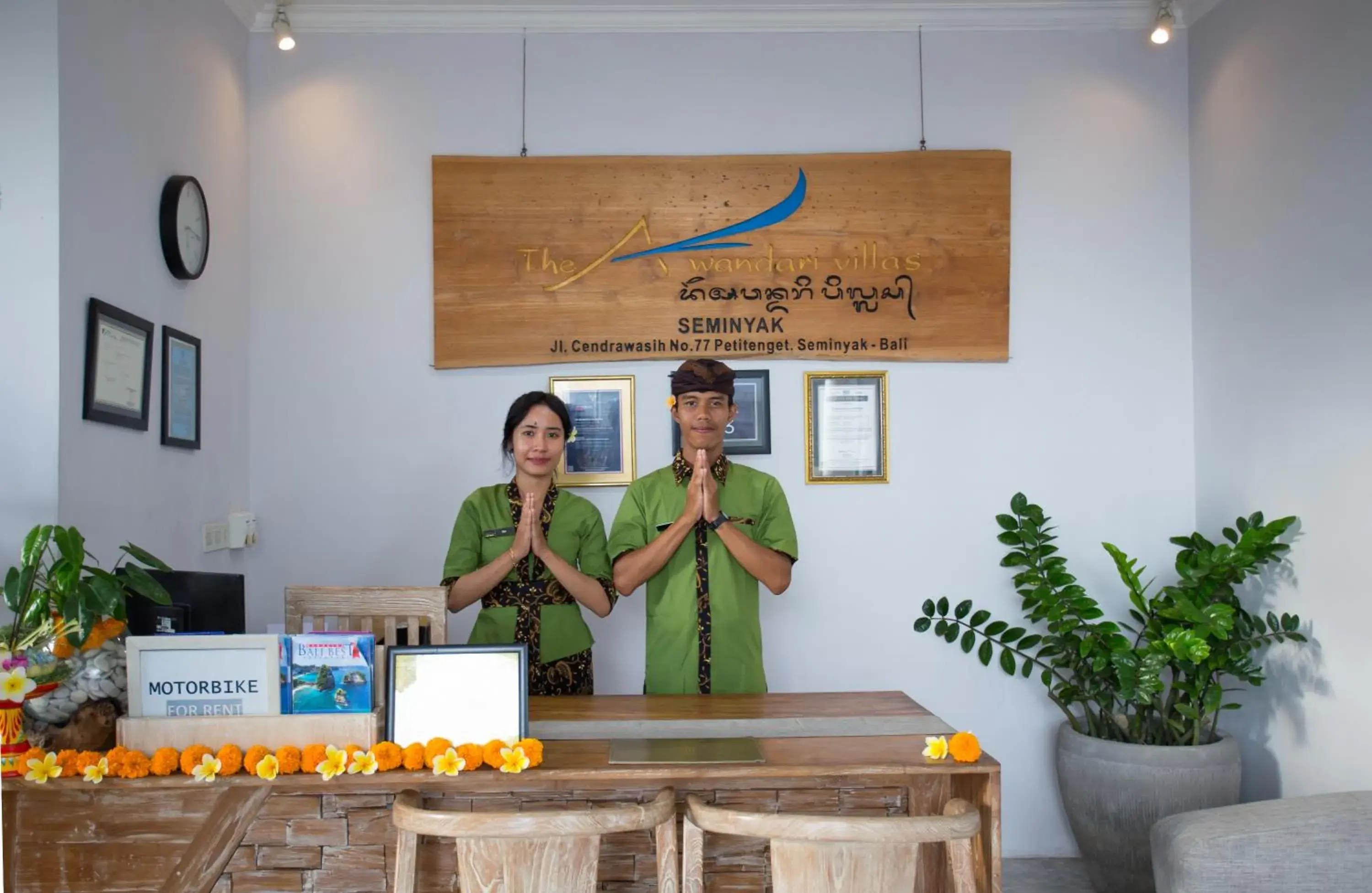 Lobby or reception in The Awandari Villas Seminyak - CHSE Certified Lobby or reception in The Awandari Villas Seminyak - CHSE Certified