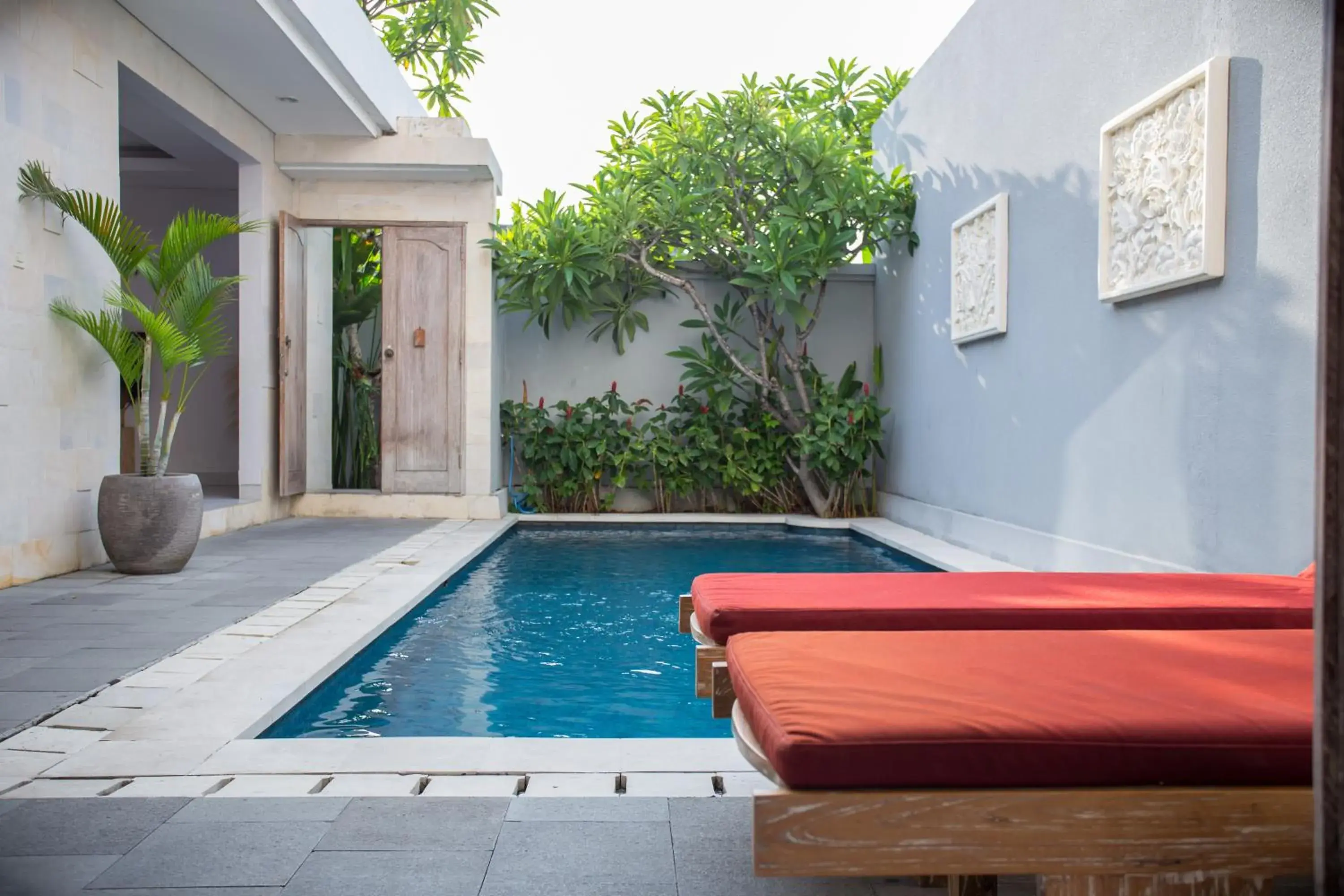 Pool view in The Awandari Villas Seminyak - CHSE Certified Pool view in The Awandari Villas Seminyak - CHSE Certified