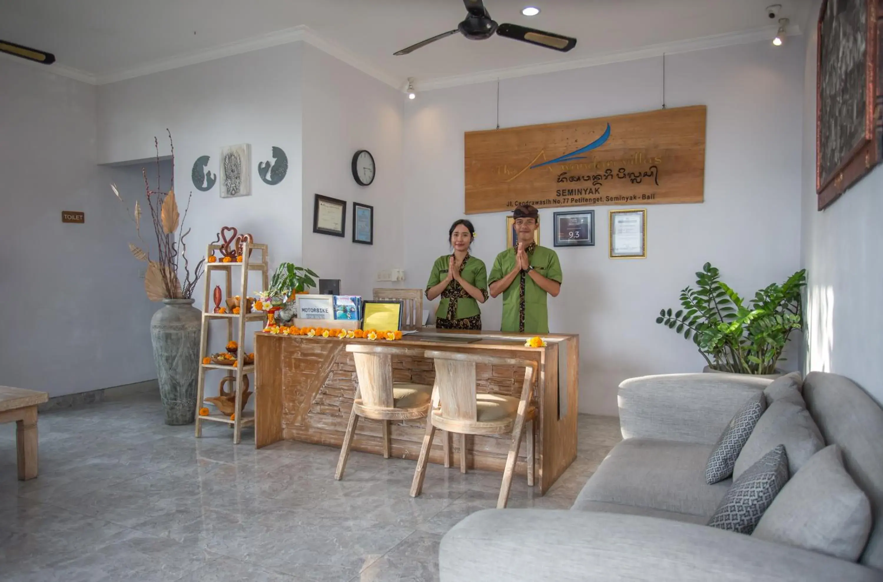Lobby or reception in The Awandari Villas Seminyak - CHSE Certified Lobby or reception in The Awandari Villas Seminyak - CHSE Certified