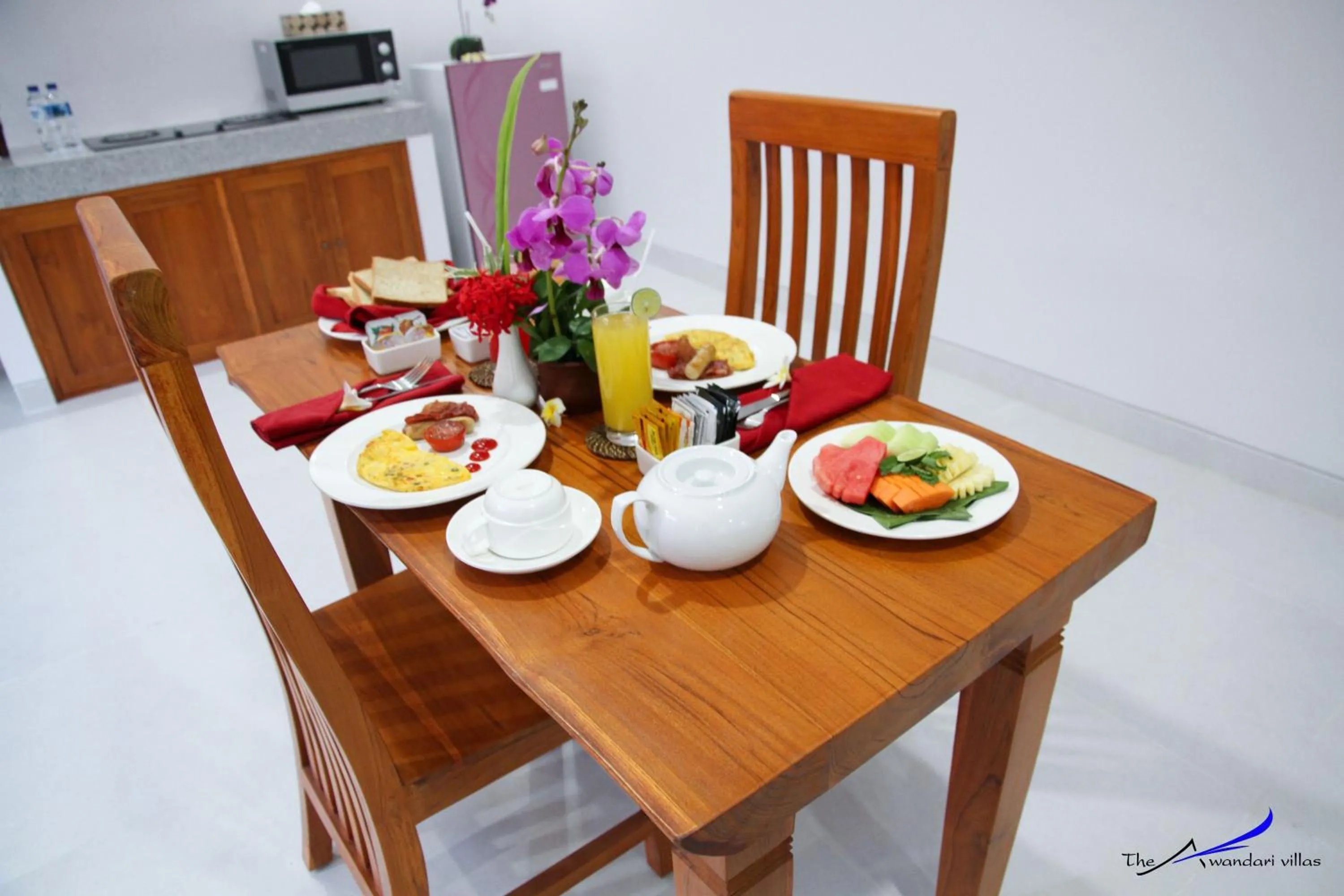 Dining area in The Awandari Villas Seminyak - CHSE Certified