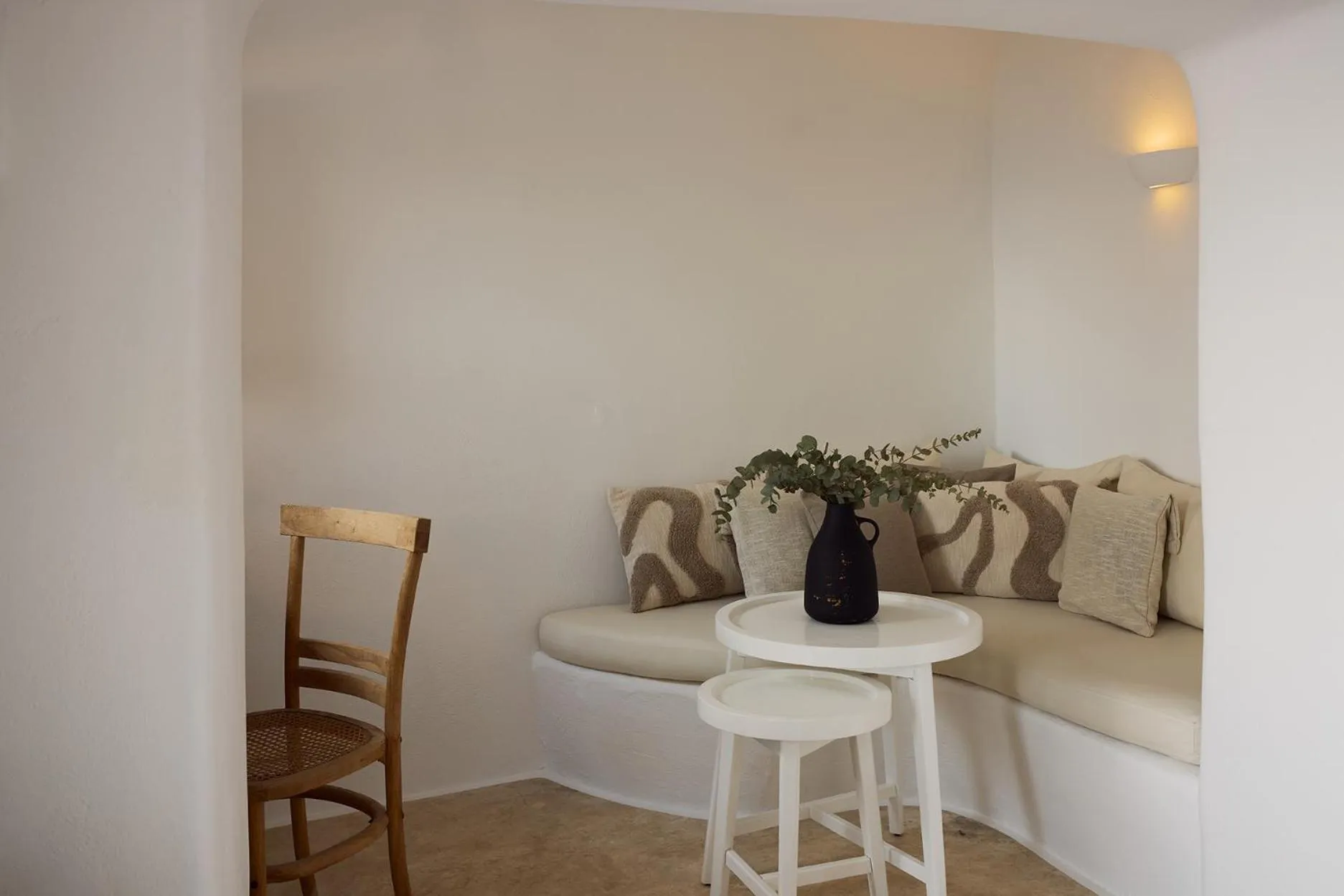 Living room in Iconic Santorini, a Boutique Cave Hotel by Sandglass