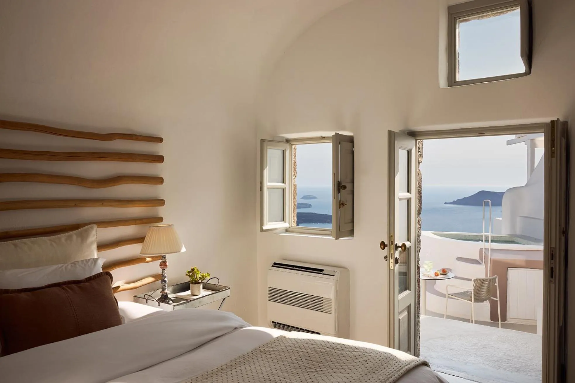 View (from property/room), Bed in Iconic Santorini, a Boutique Cave Hotel by Sandglass