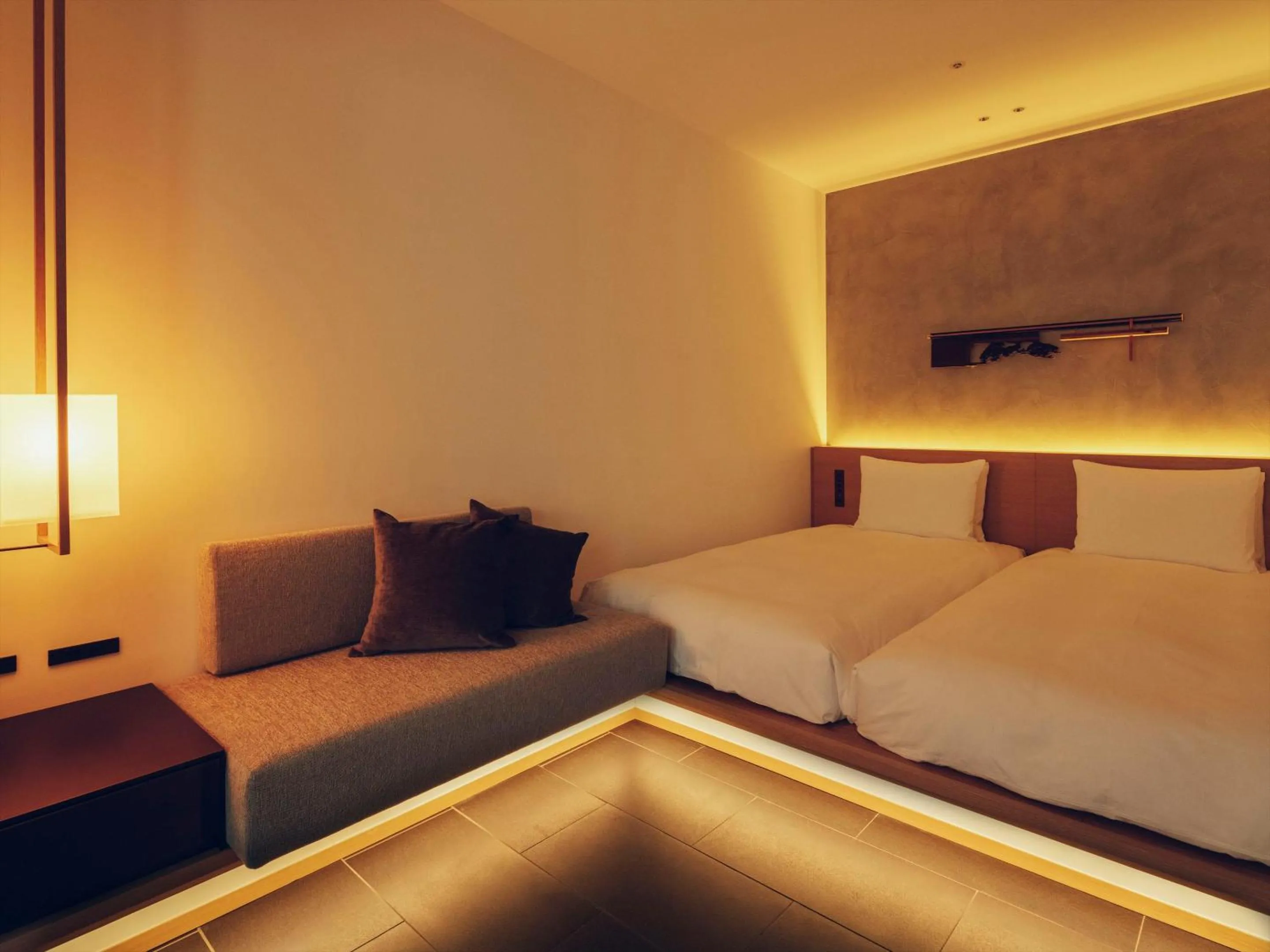 Photo of the whole room, Bed in nol kyoto sanjo