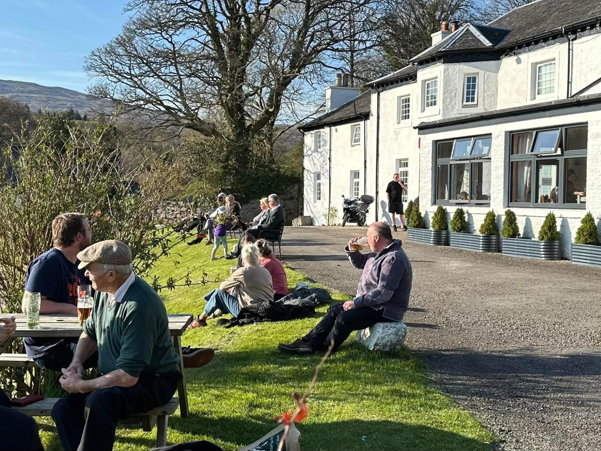 group of guests in The Strontian Hotel