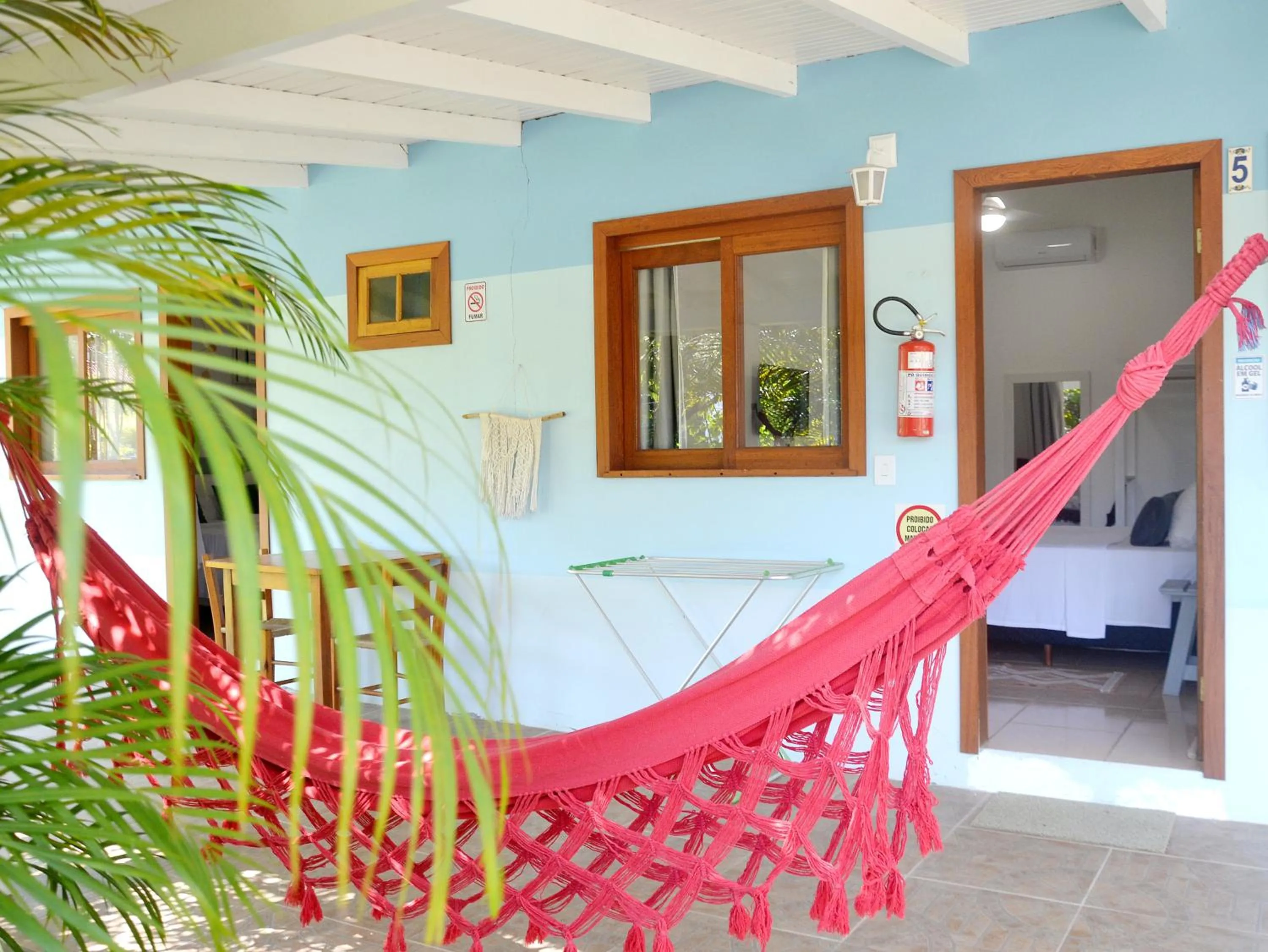 Patio, Bed in Pousada la Boheme Guarda do Embaú - SC