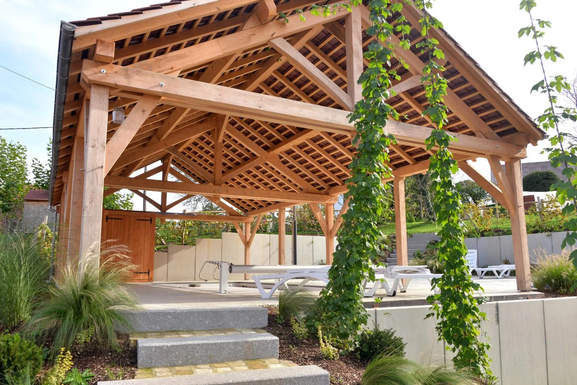 Pool view in Les Granges Modernes