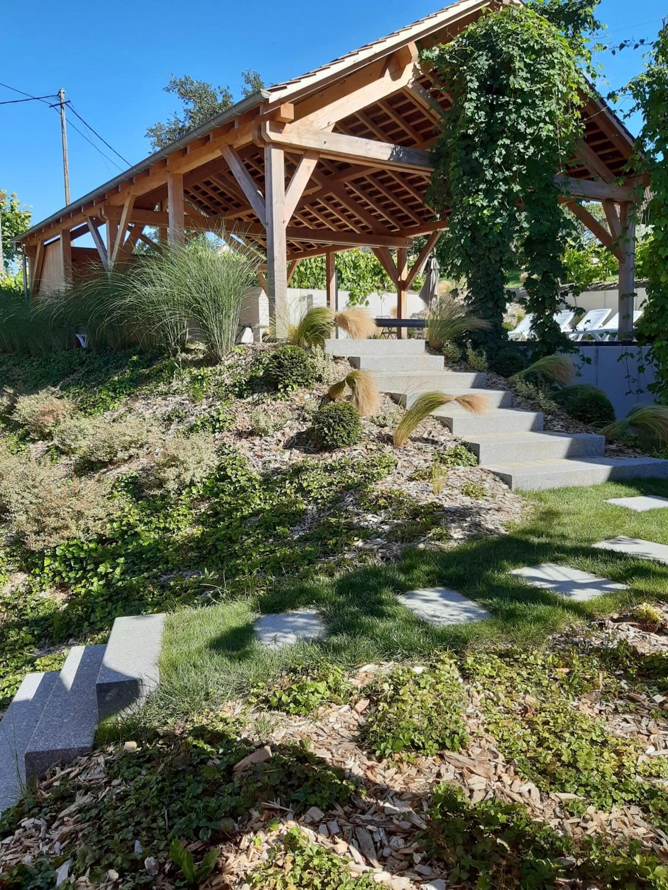 Pool view in Les Granges Modernes
