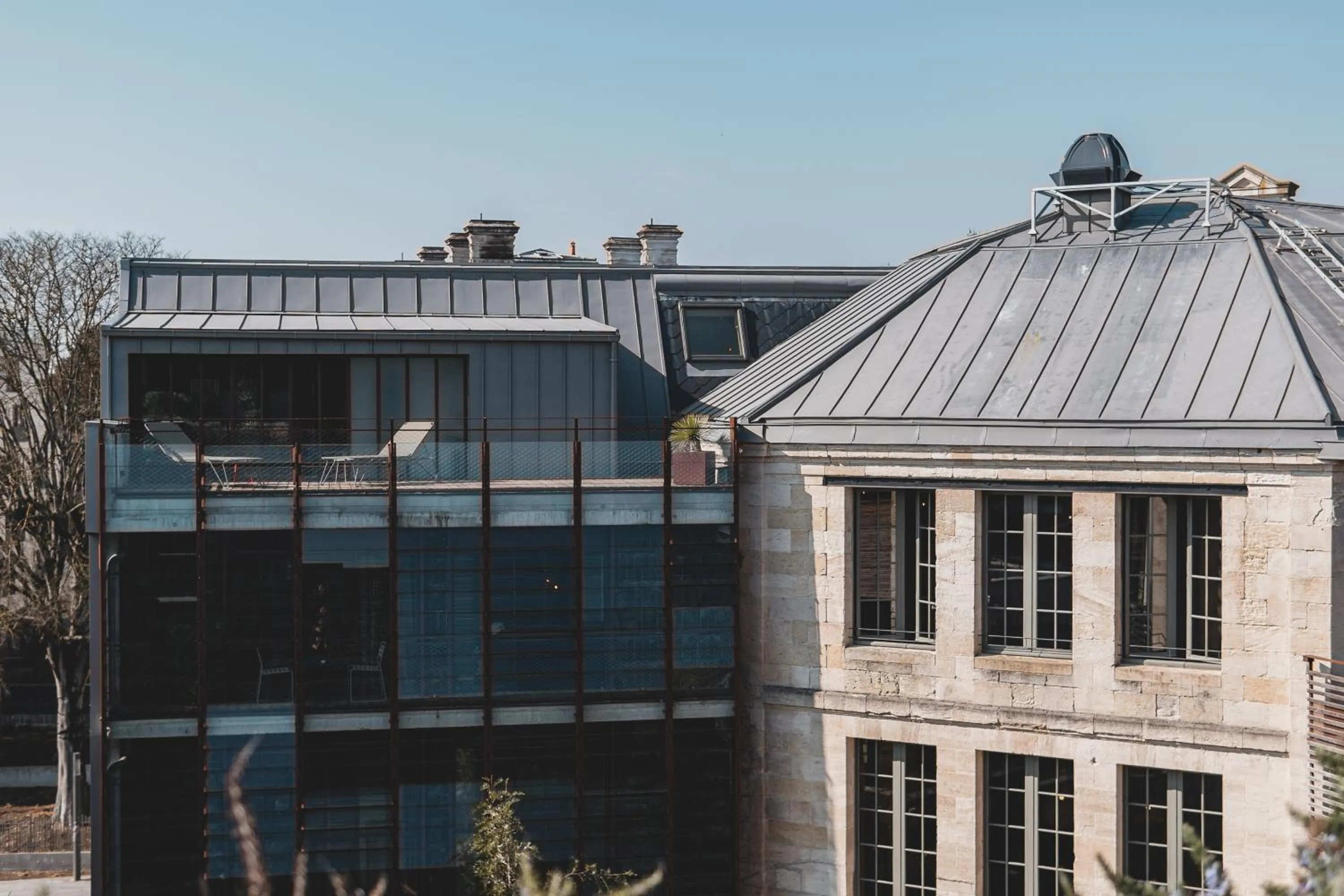 Inner courtyard view in Hotel La Zoologie & Spa Bordeaux