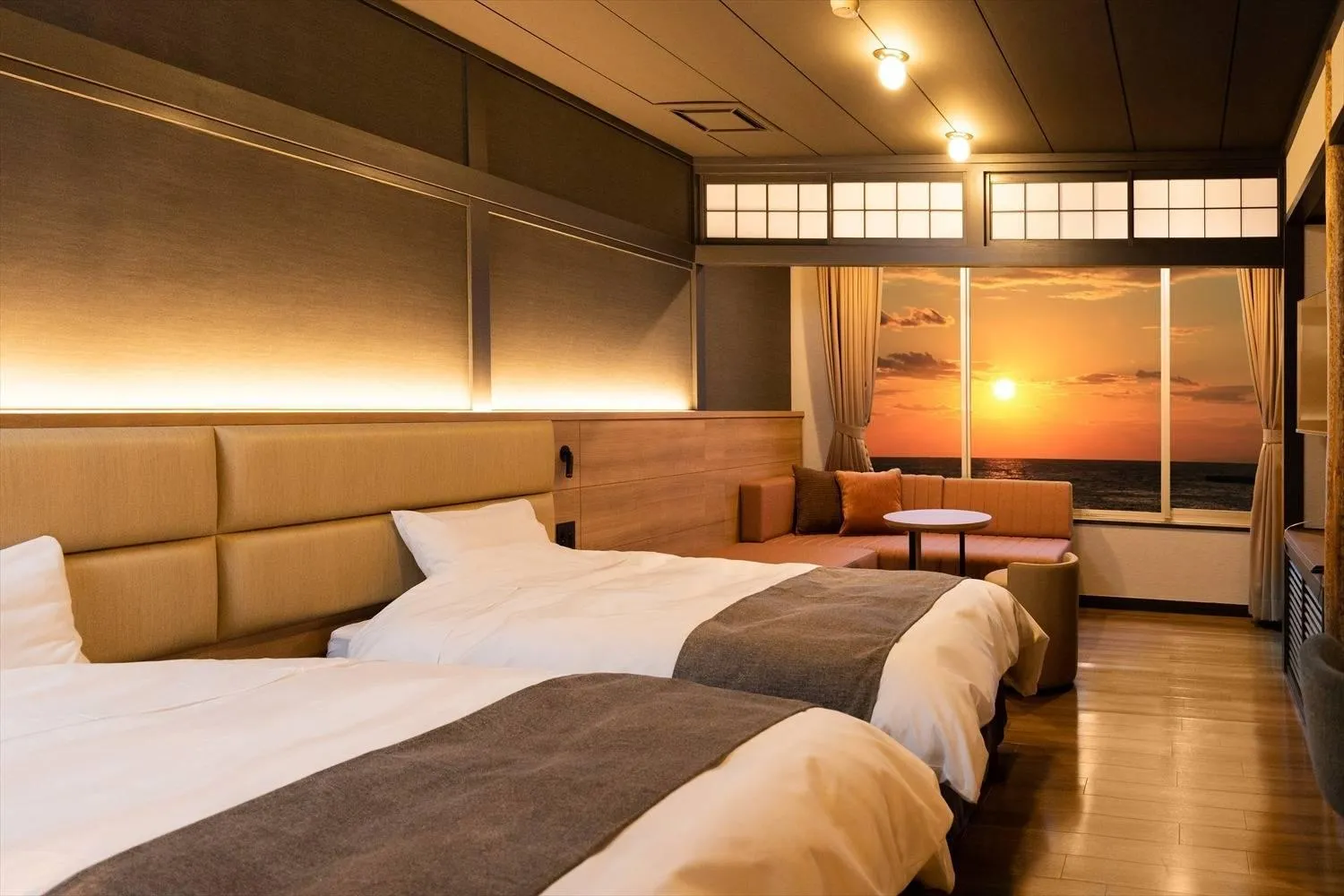 Bed in Ikkyu -Seaside Hotel-