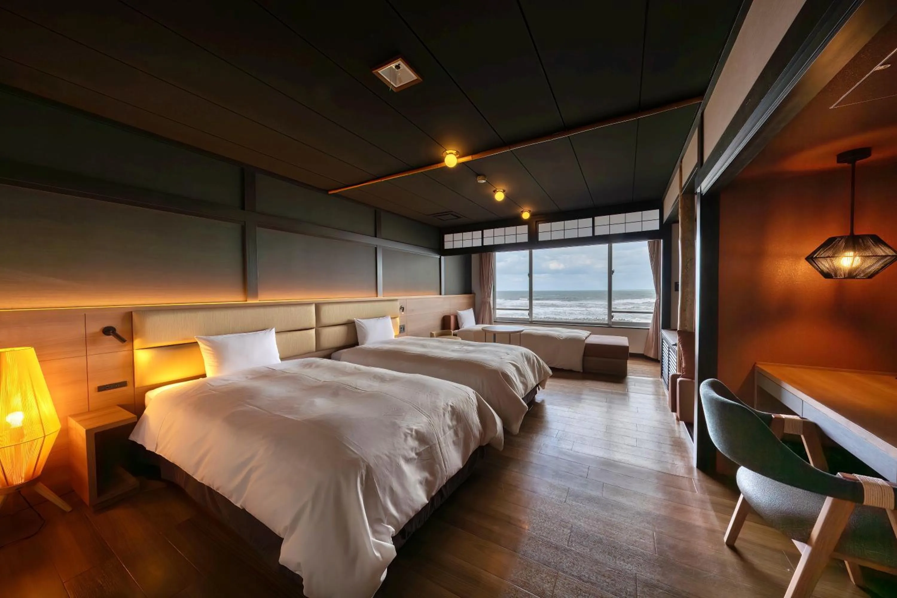 Bed in Ikkyu -Seaside Hotel-