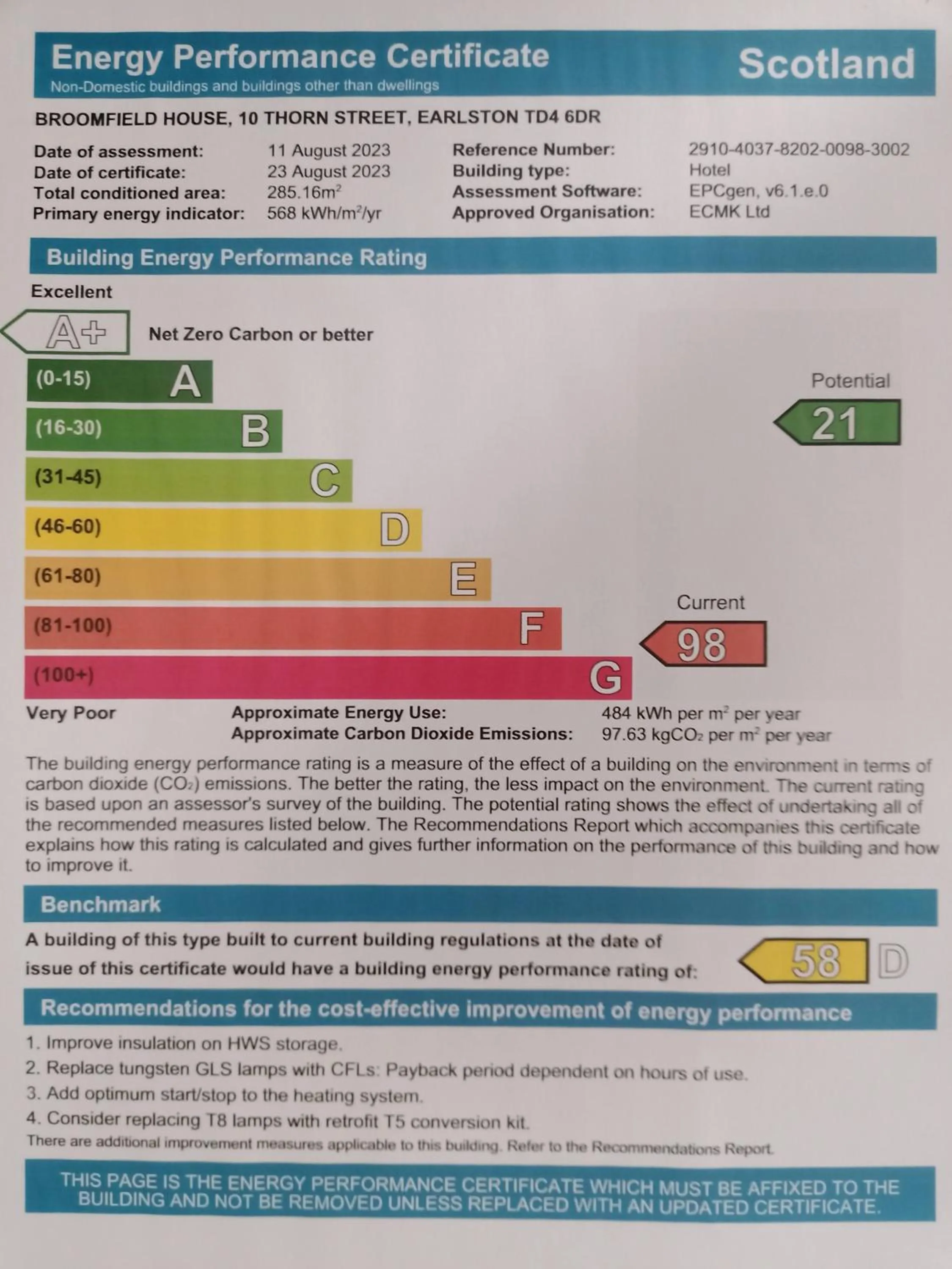 Property building in Broomfield House Bed and Breakfast