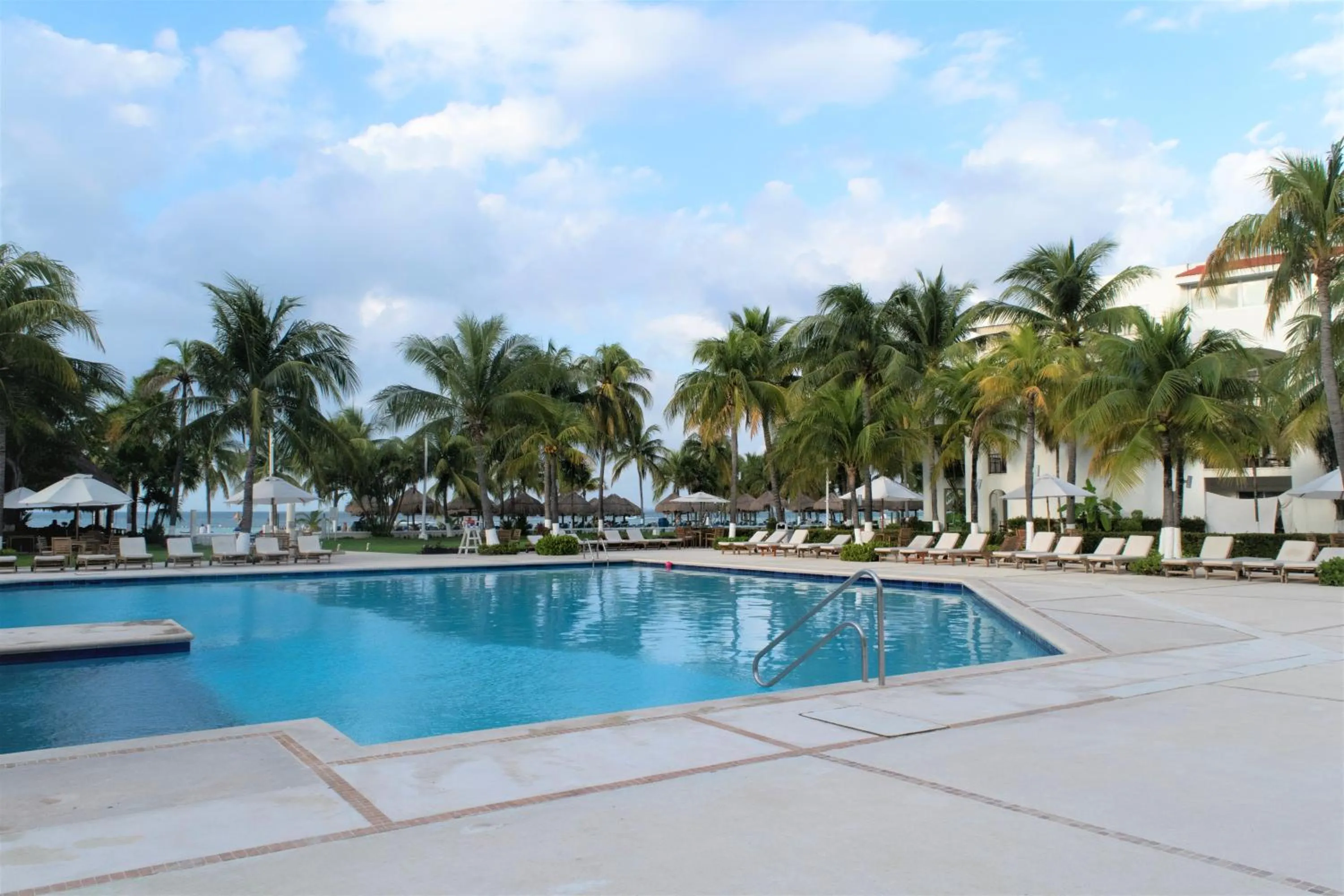 Swimming pool in Oceanfront condo at voted best Cancun sandy beach