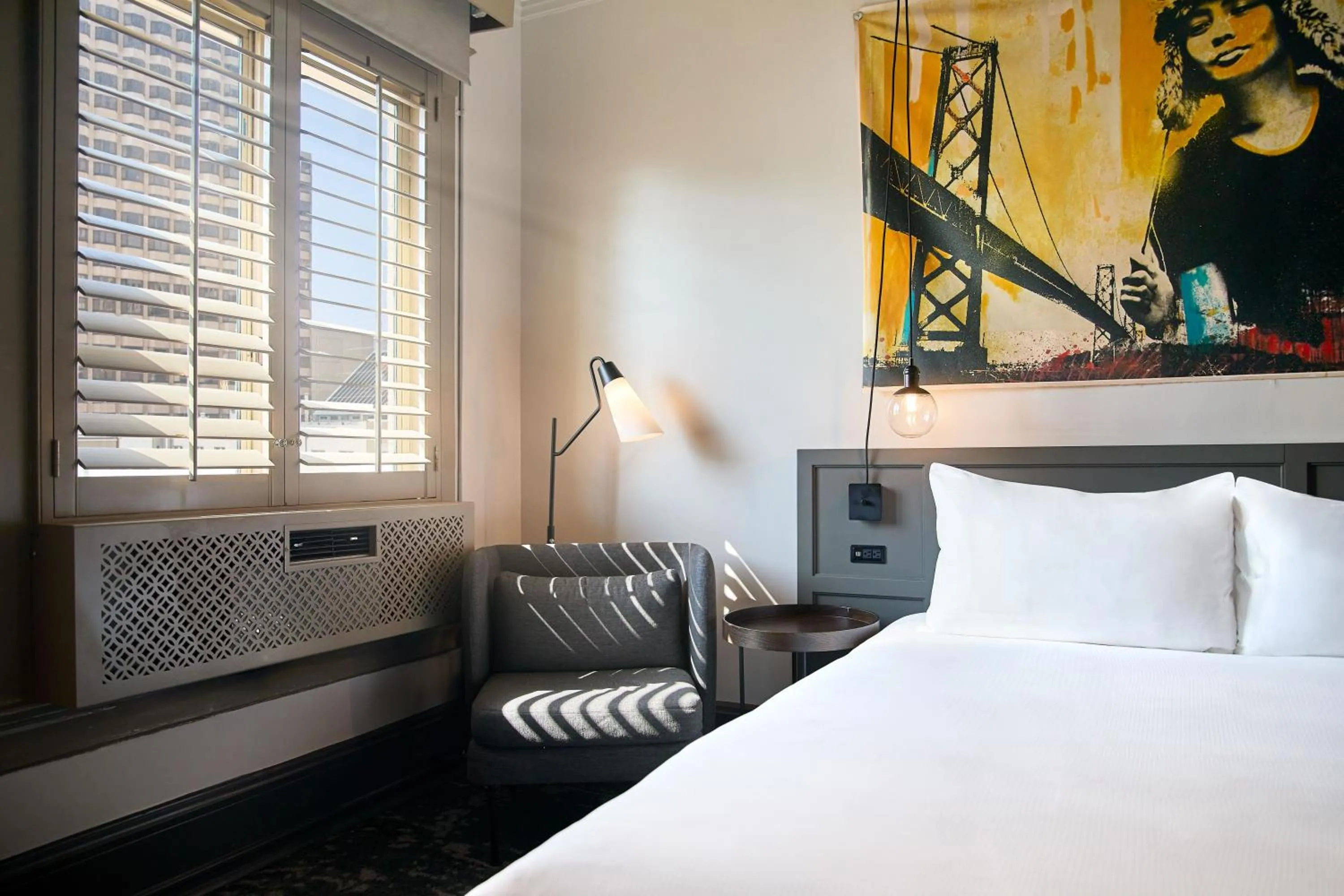 Bedroom, Bed in The Barnes San Francisco, Tapestry Collection by Hilton