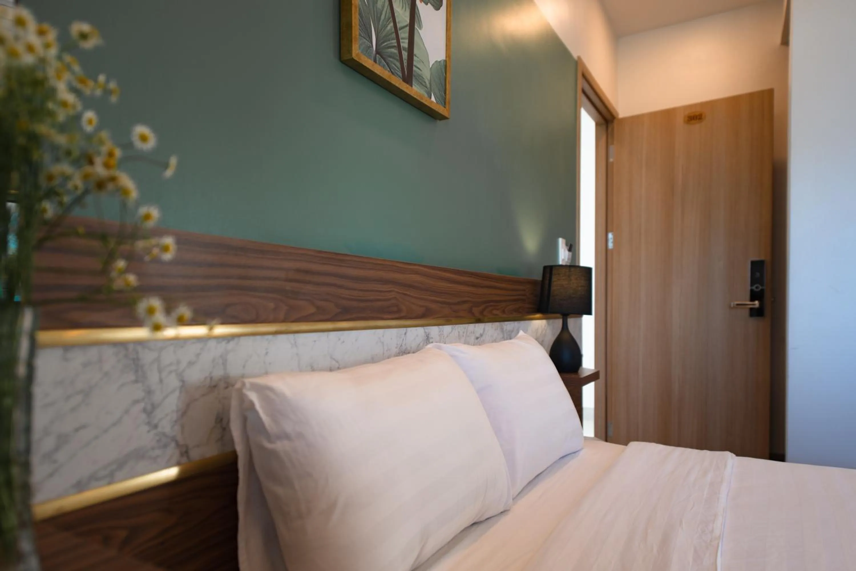 Decorative detail, Bed in West Lake Hotel - Near Bai Dai Beach