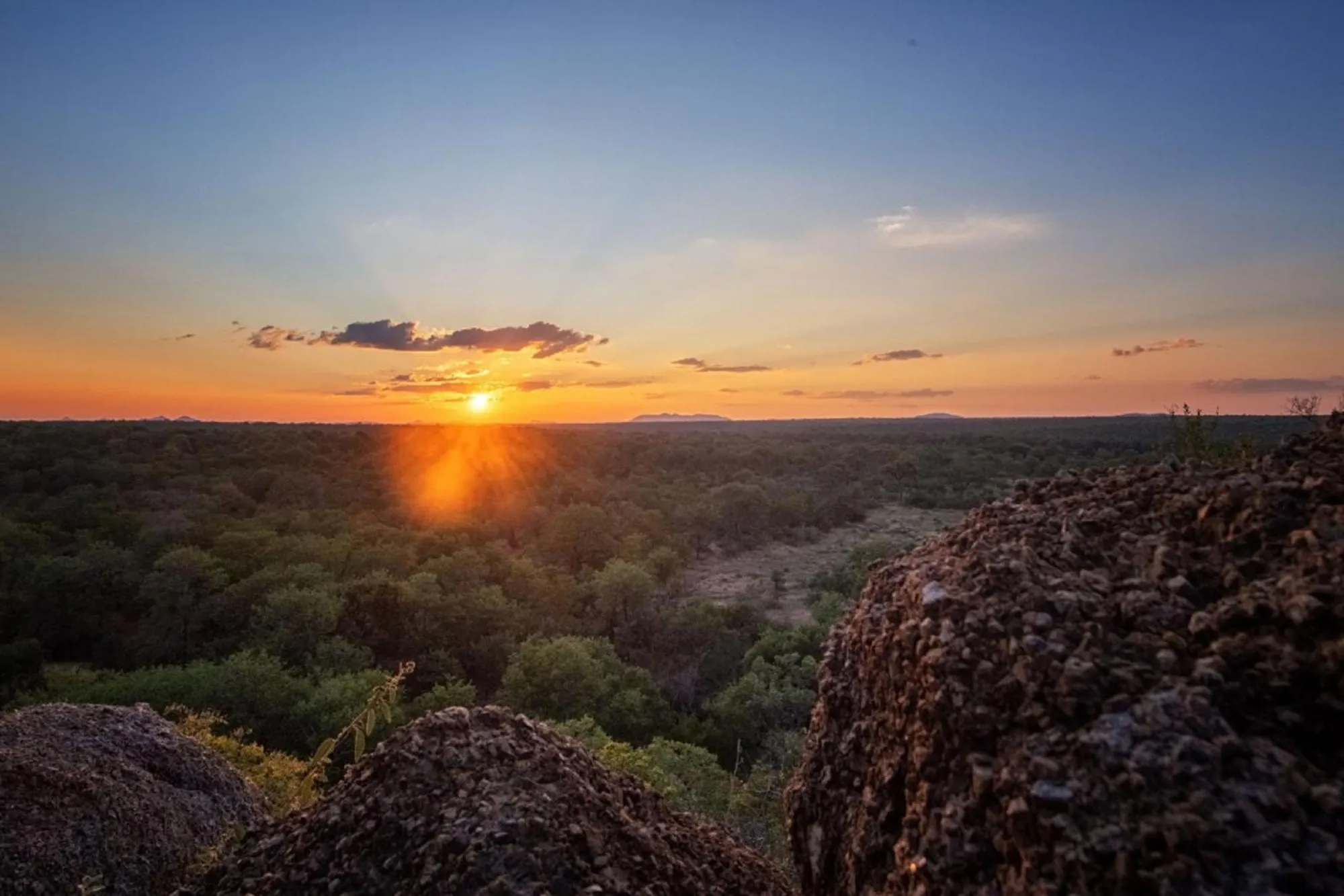 Sunset in Abelana River Lodge